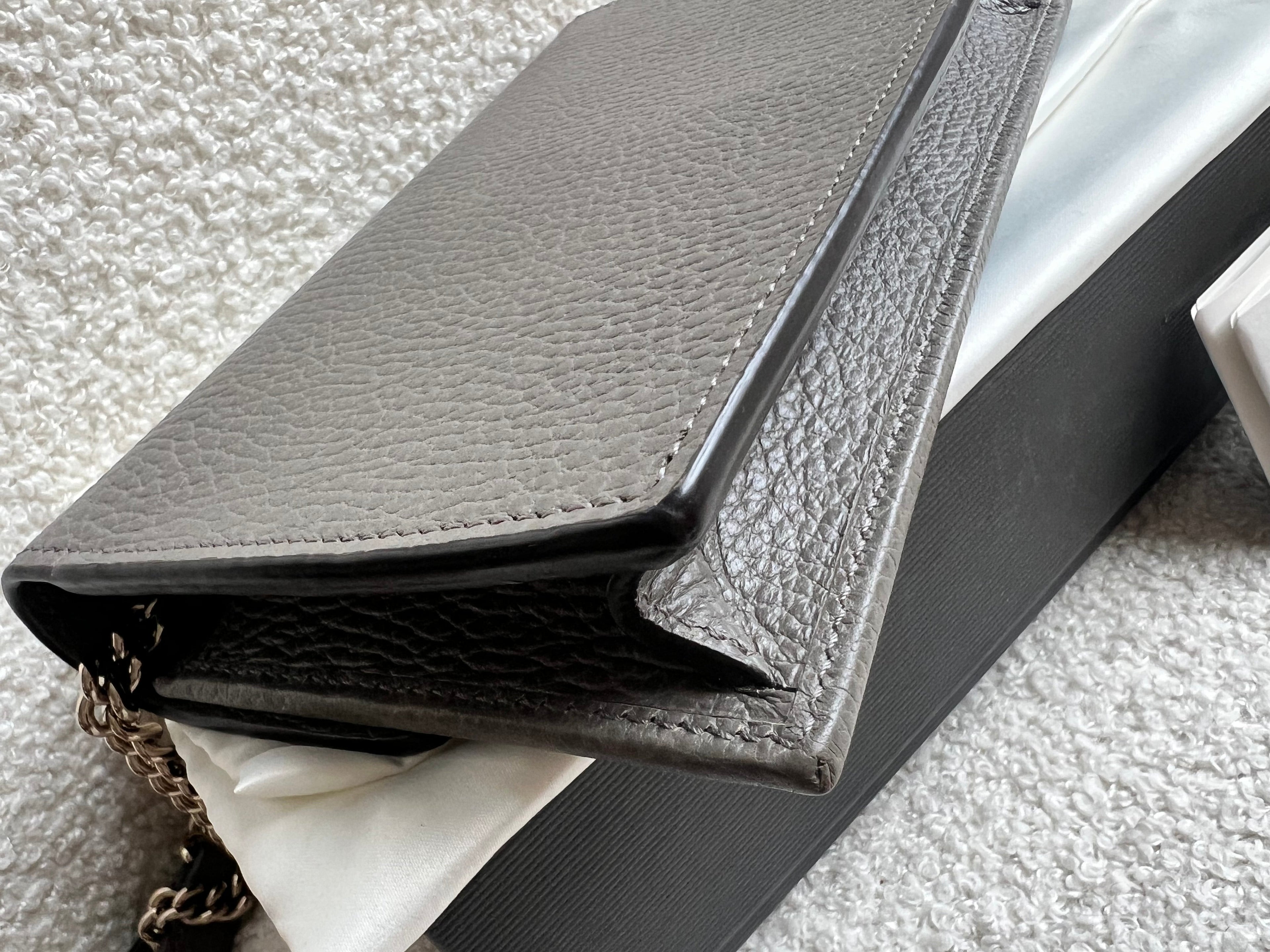 Gucci Dollar Grey Interlocking Chain Wallet