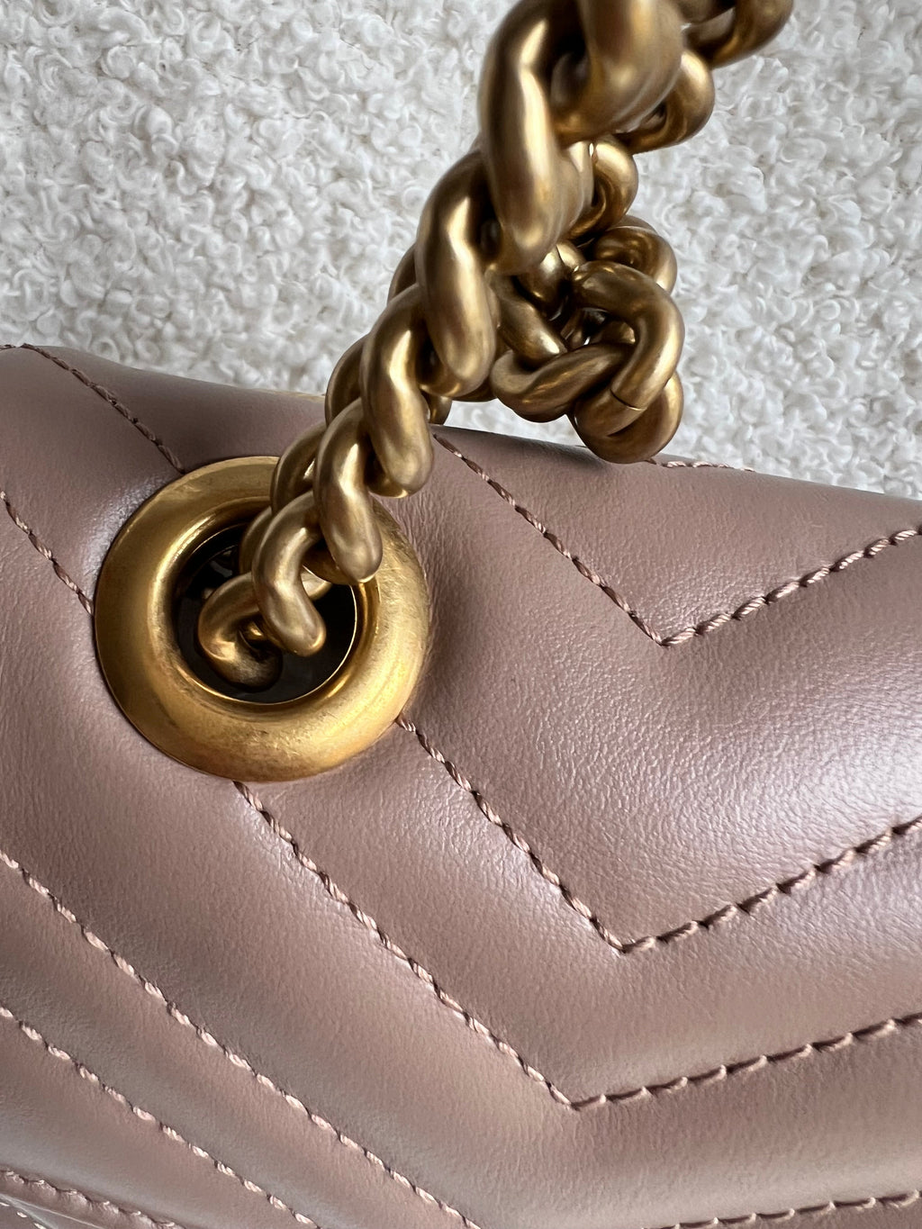 Gucci GG Dusty Pink Marmont Small Shoulder Bag (RRP £2070)