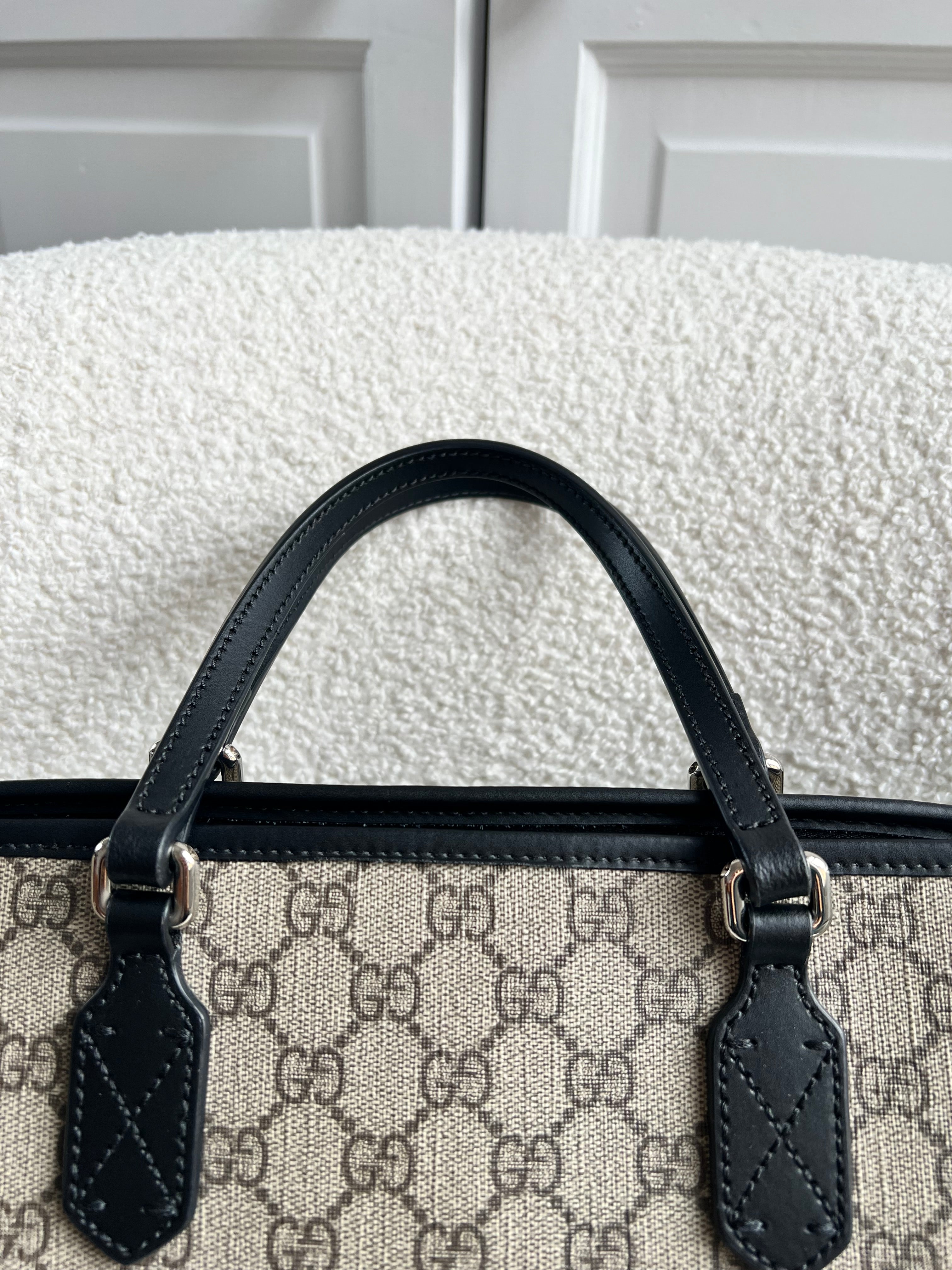 Gucci GG Supreme Coated Canvas Convertible Zip Tote