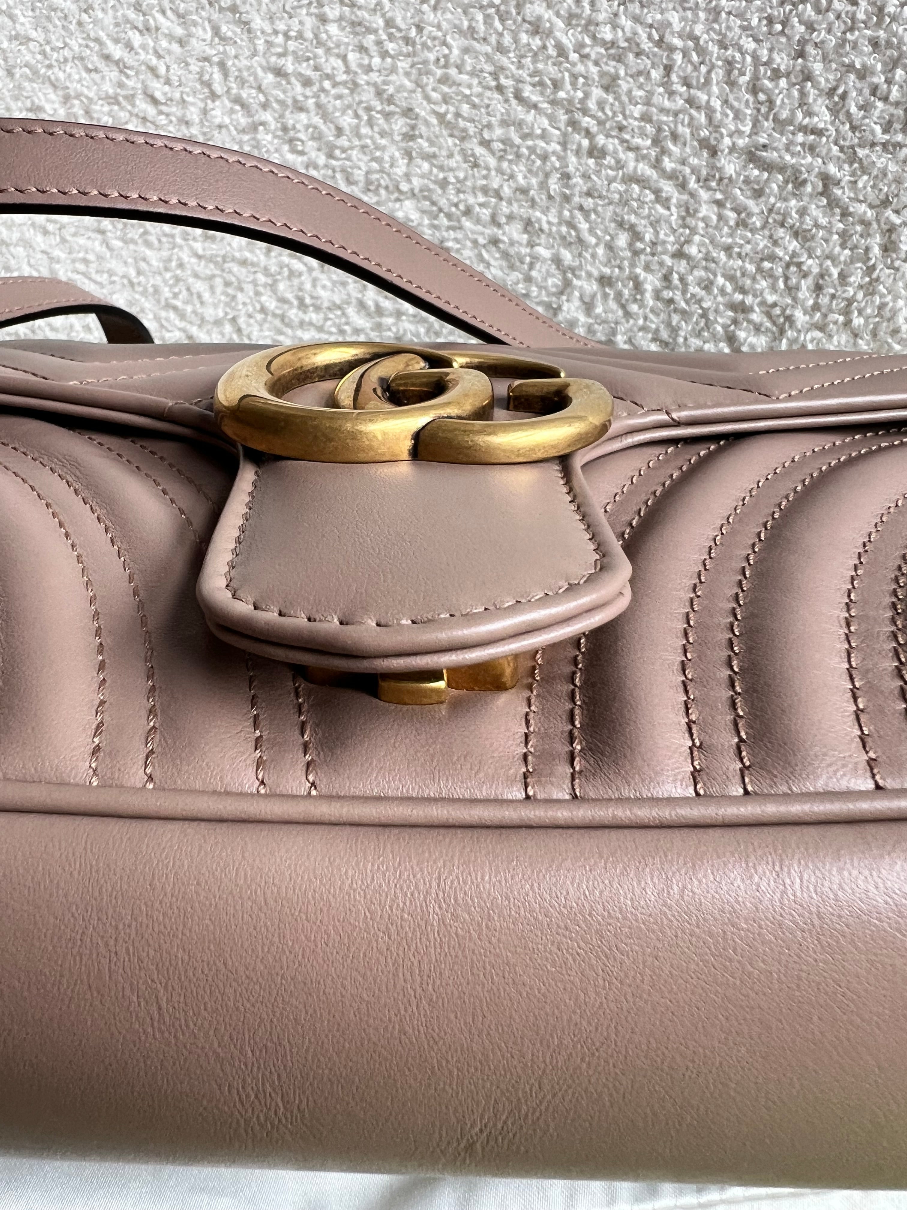 Gucci GG Dusty Pink Marmont Small Shoulder Bag (RRP £2070)