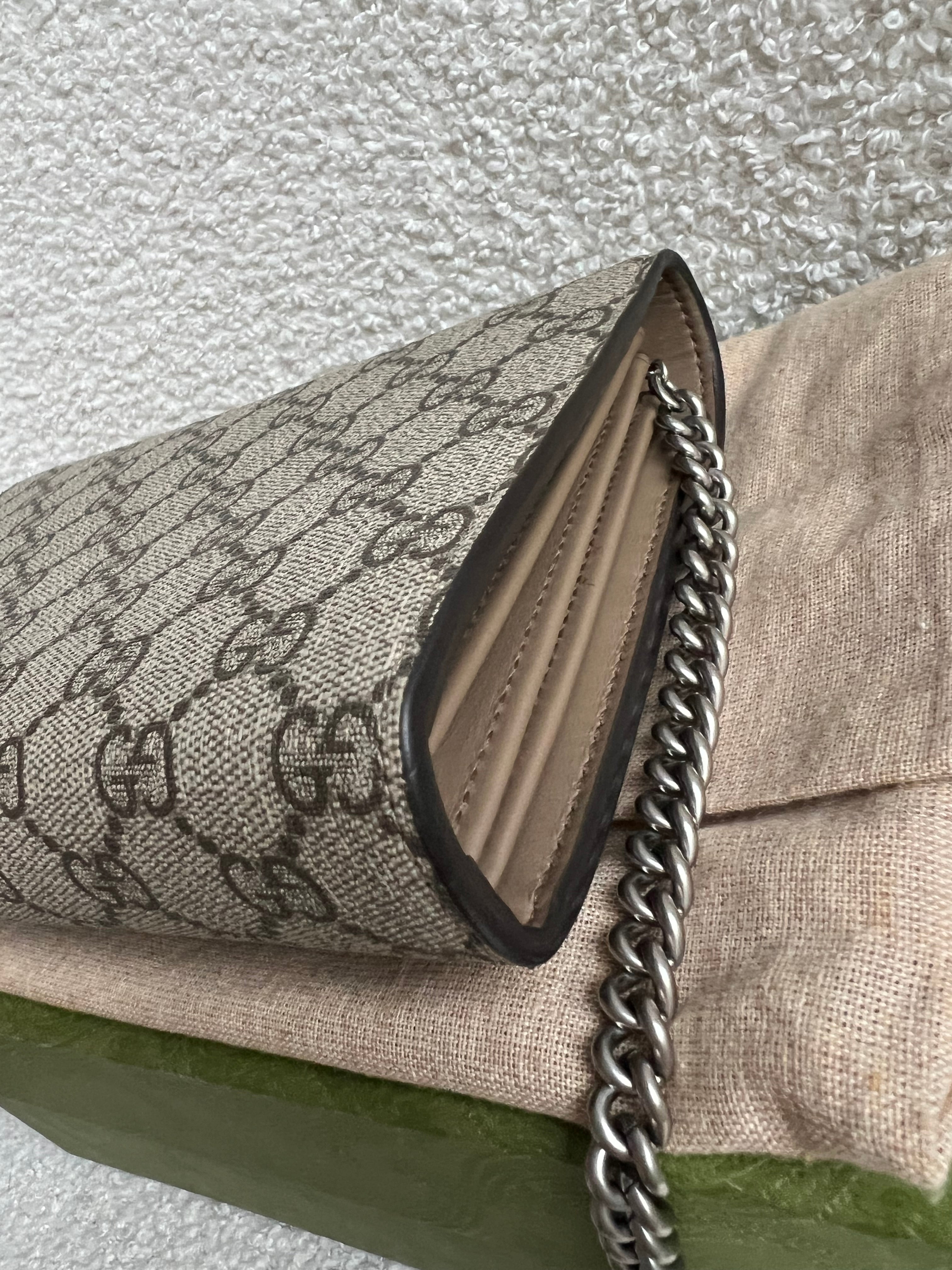 Gucci Dionysus GG Supreme Chain Wallet (RRP £1400)
