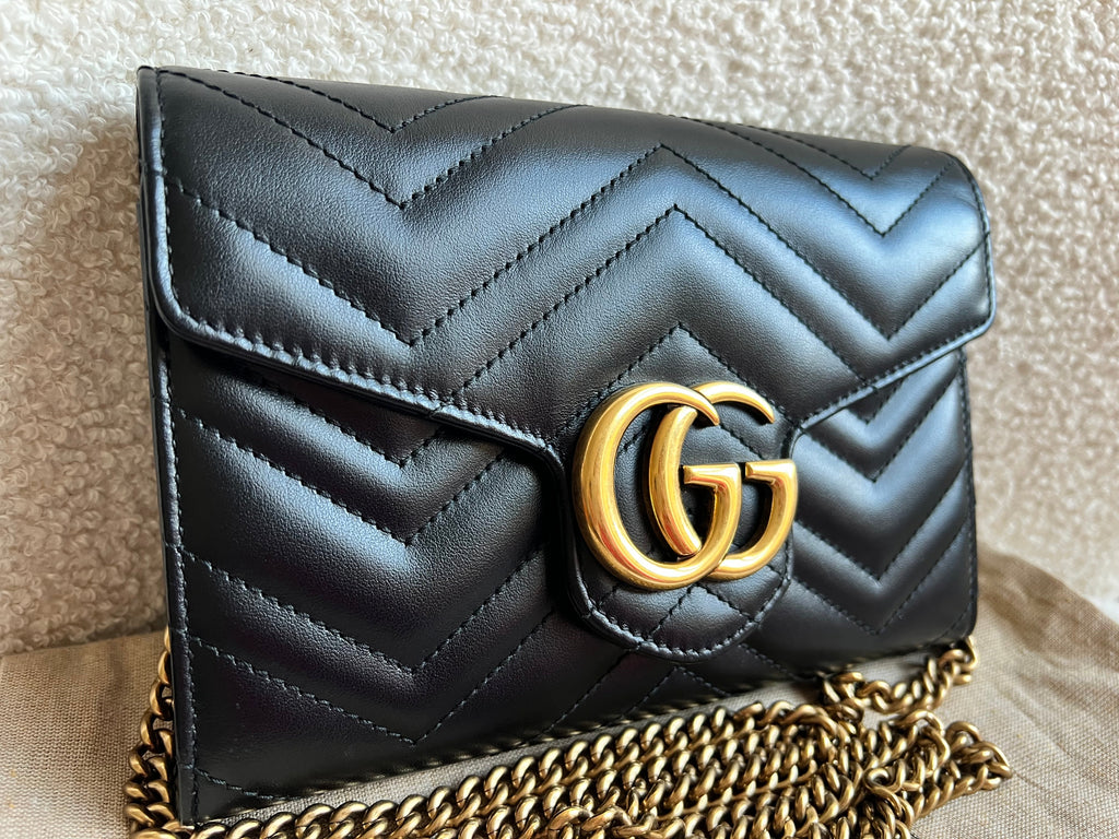 Gucci Black GG Marmont Matelasse Mini Bag (RRP £1440)