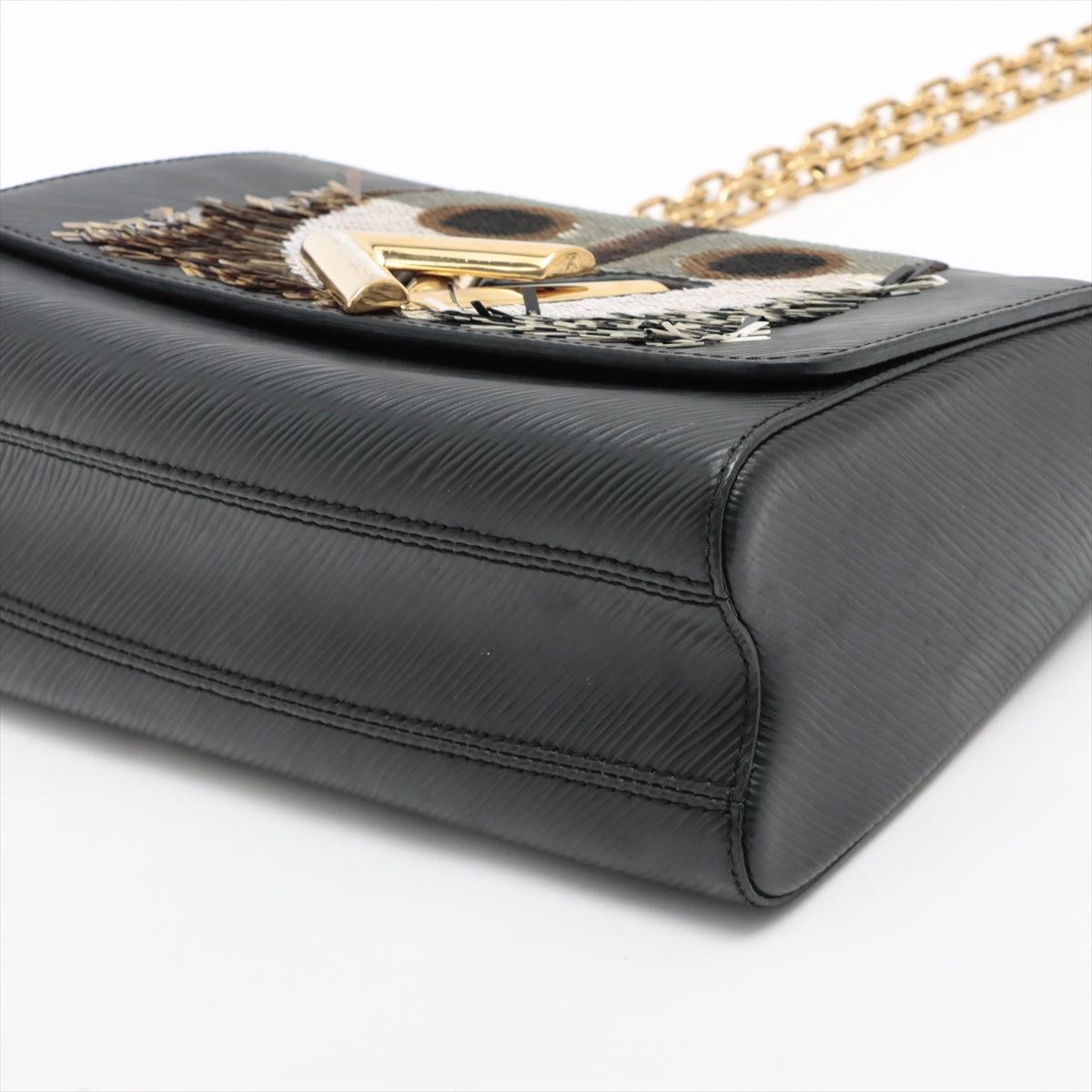 Louis Vuitton Twist Handbag Epi Leather Black Leather Shoulder Bag Bag (Pre-Owned)