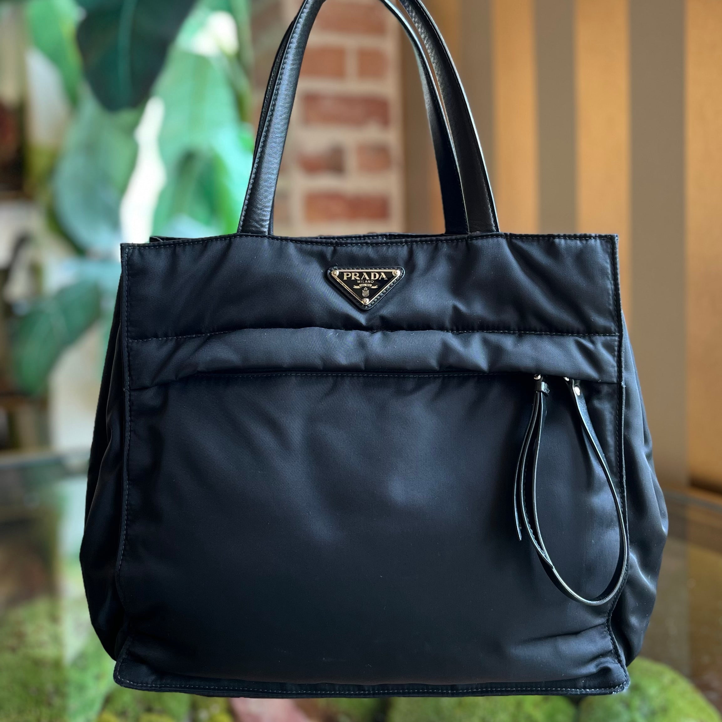 PRADA Black Nylon Tote Bag