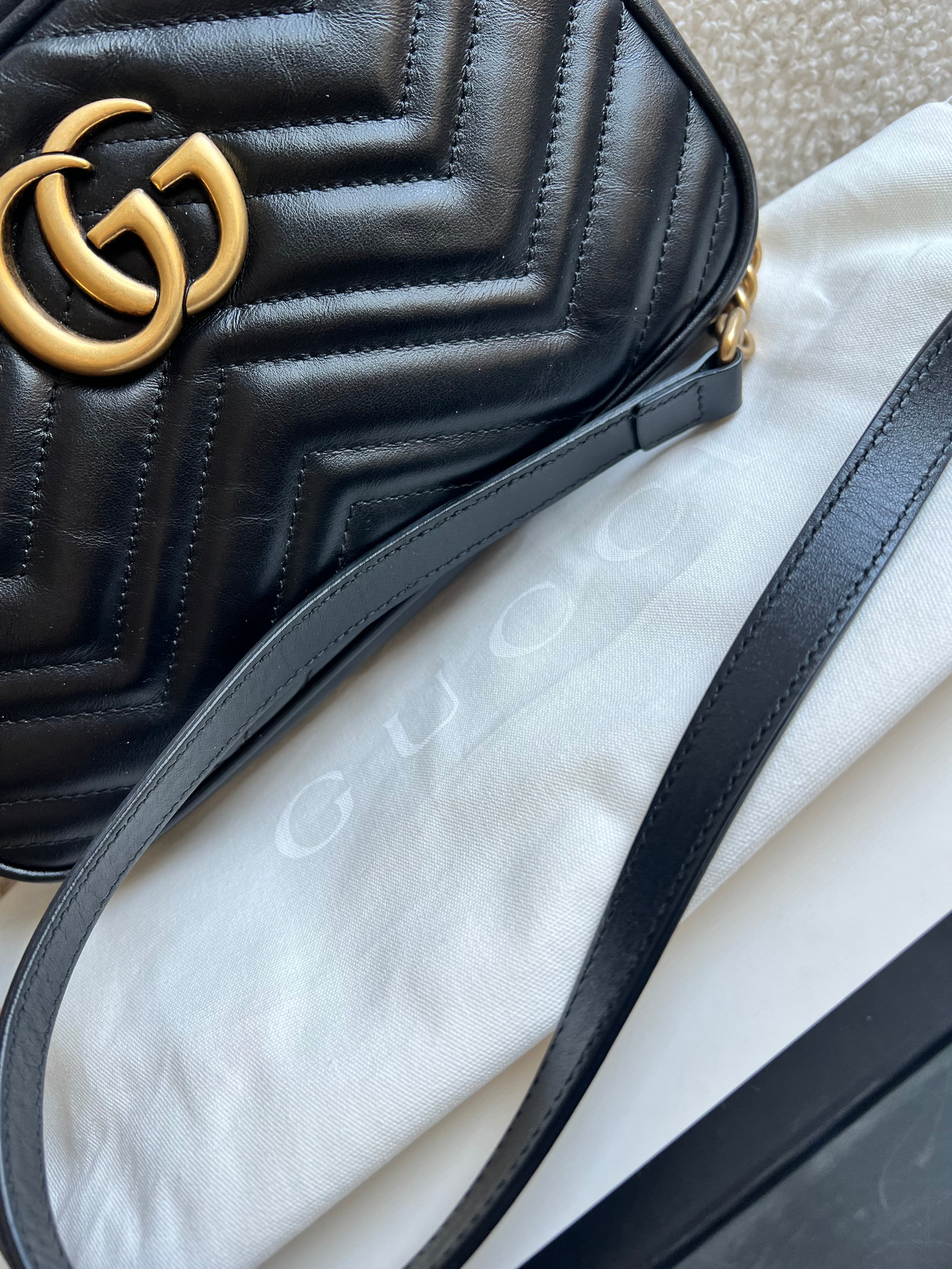 Gucci GG Black Marmont Small Shoulder Bag (RRP £1440)