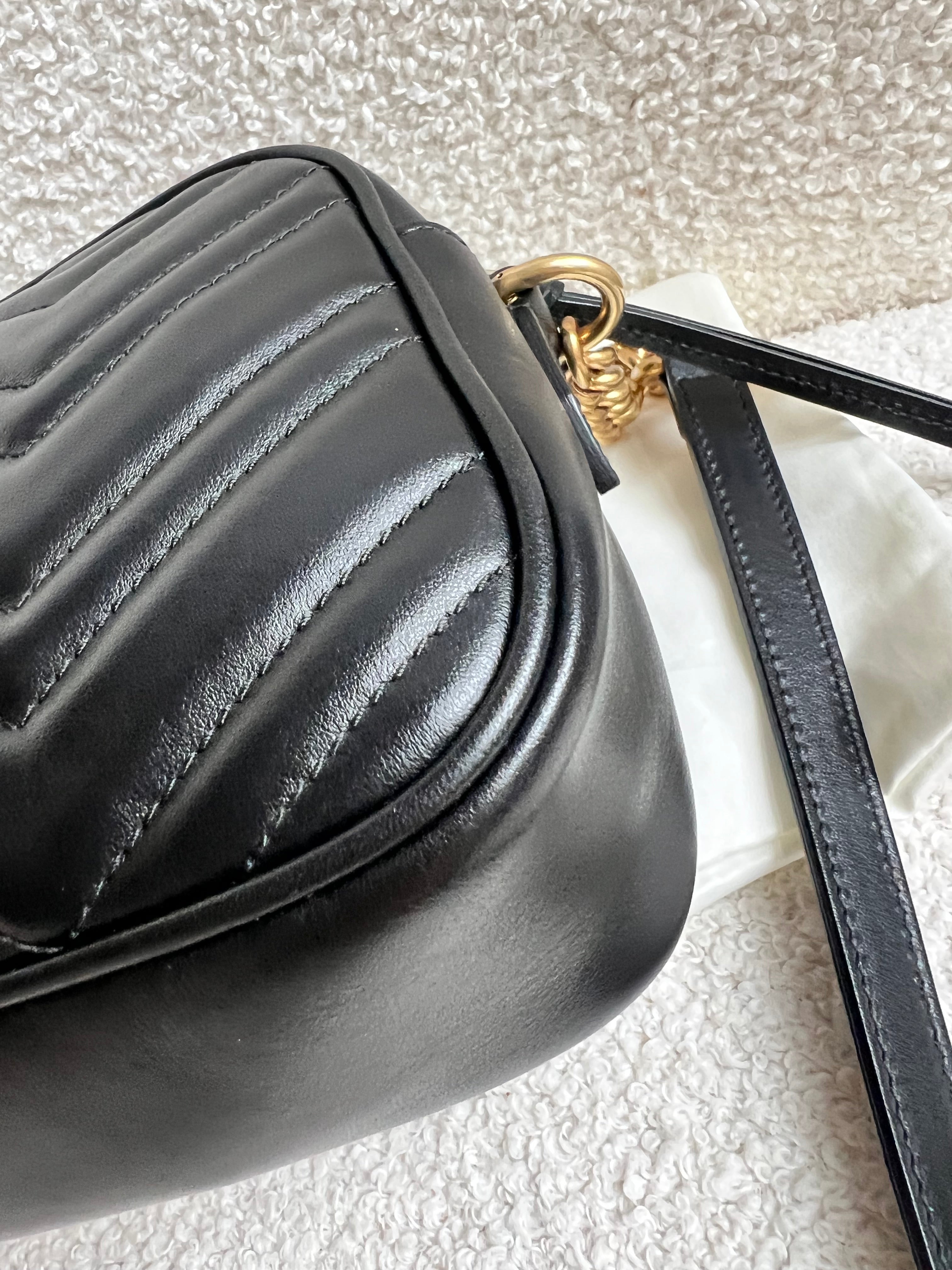 Gucci GG Black Marmont Small Shoulder Bag (RRP £1440)