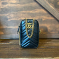 GUCCI GG Marmont Mini Matelassé Leather Vertical Phone Crossbody Bag