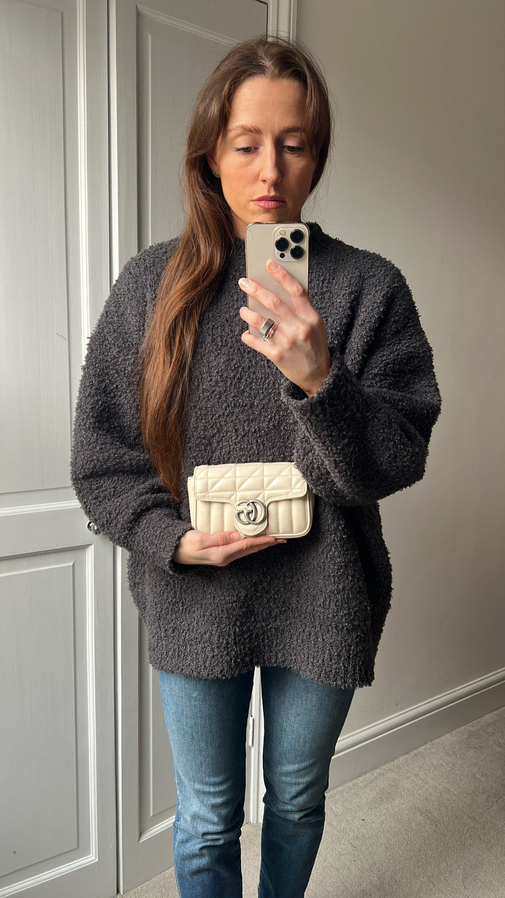 Gucci GG Cream Marmont Super Mini Aria Shoulder Bag (RRP £985)
