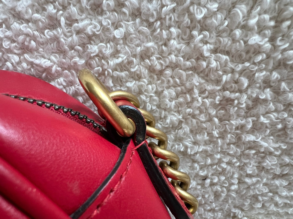 Gucci GG Red Marmont Small Shoulder Bag (RRP £1,440)