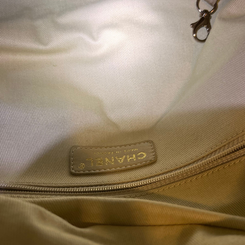 CHANEL Cloudy Bundle Beige Leather Bowler Bag