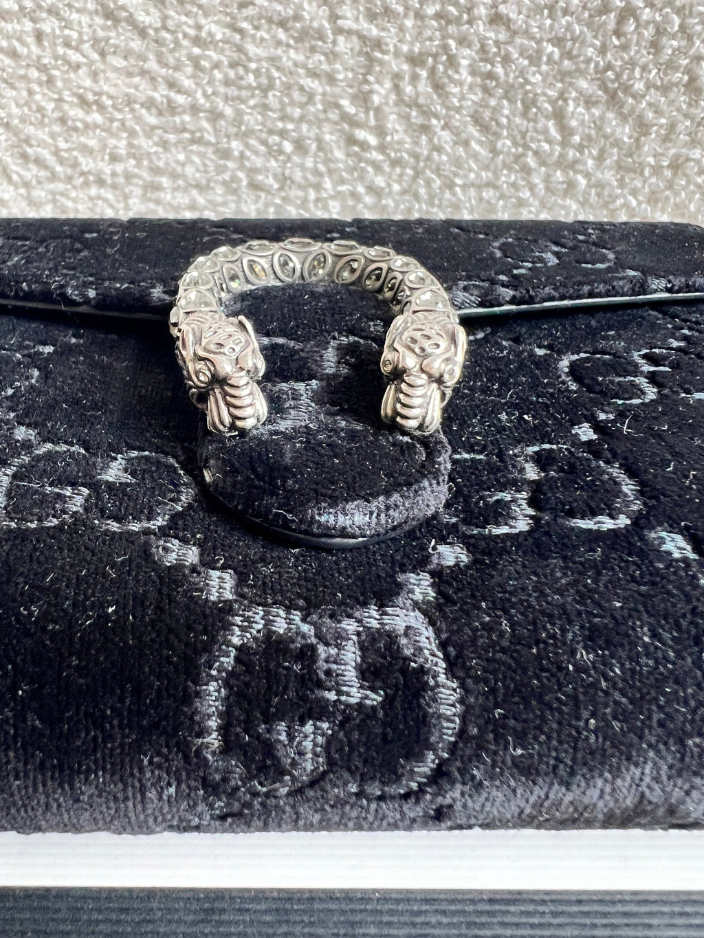 Gucci Black Velvet Dionysus Mini Chain Bag
