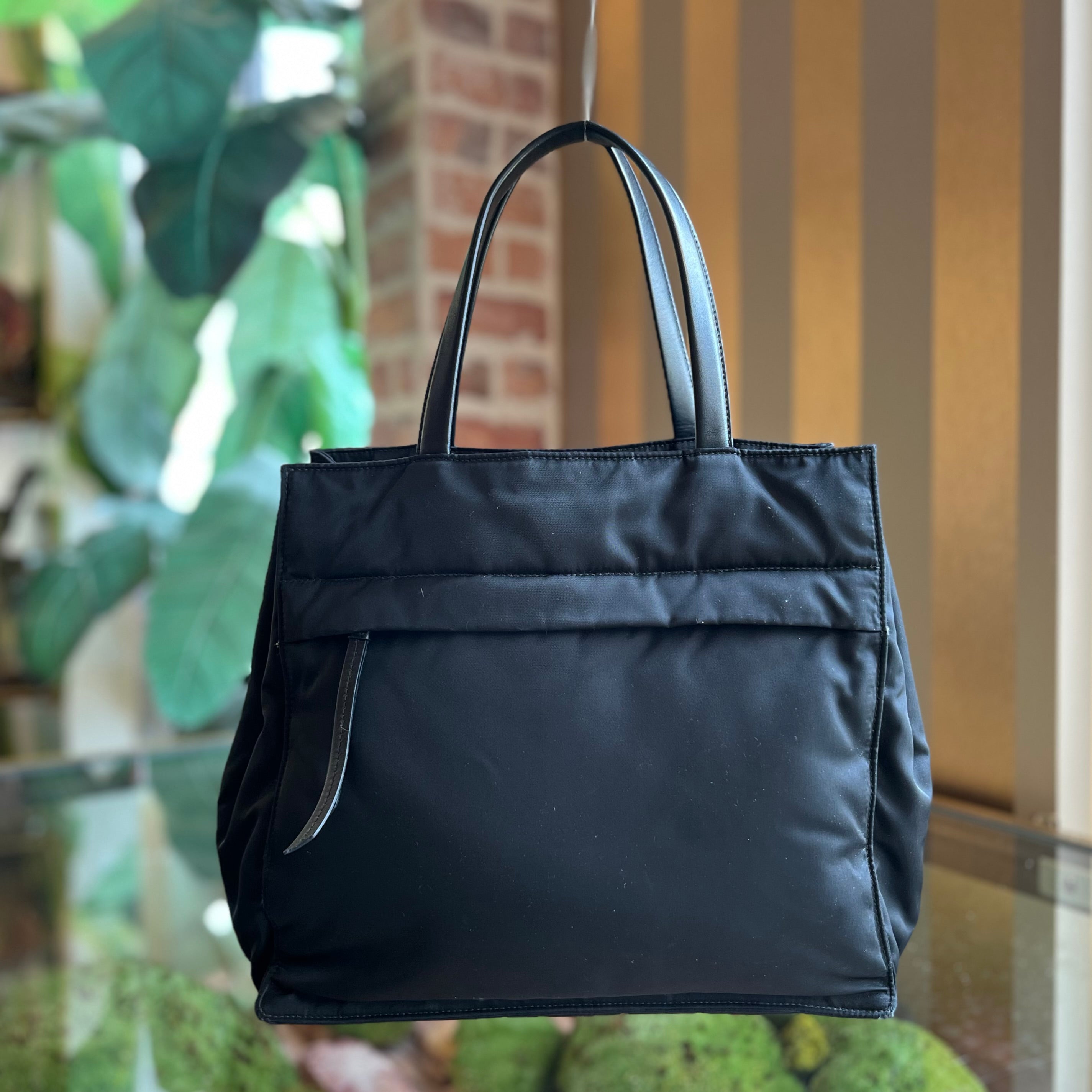 PRADA Black Nylon Tote Bag