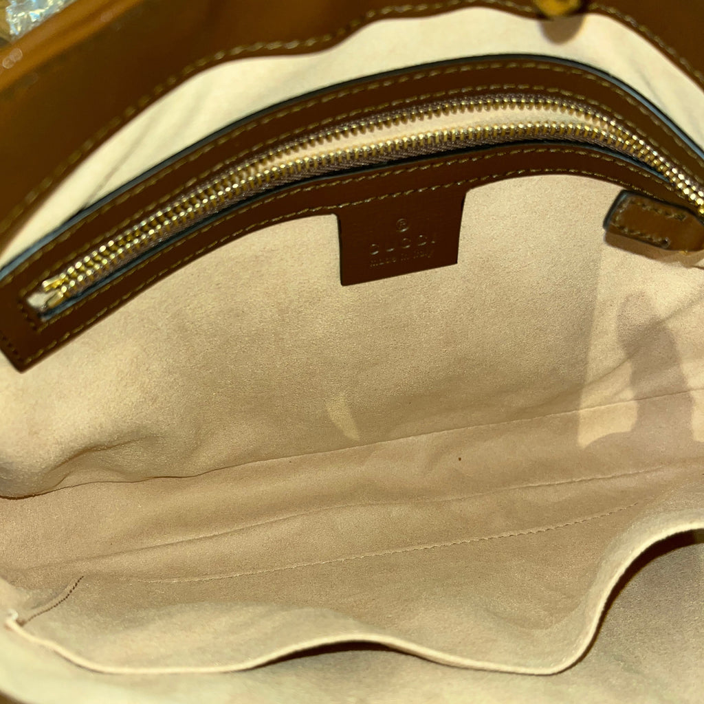 GUCCI Jackie Ophidia GG Supreme Monogram Brown Shoulder Bag