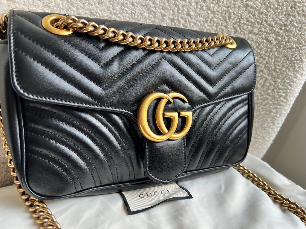 Gucci GG Black Marmont Small Shoulder Bag (RRP £2070)