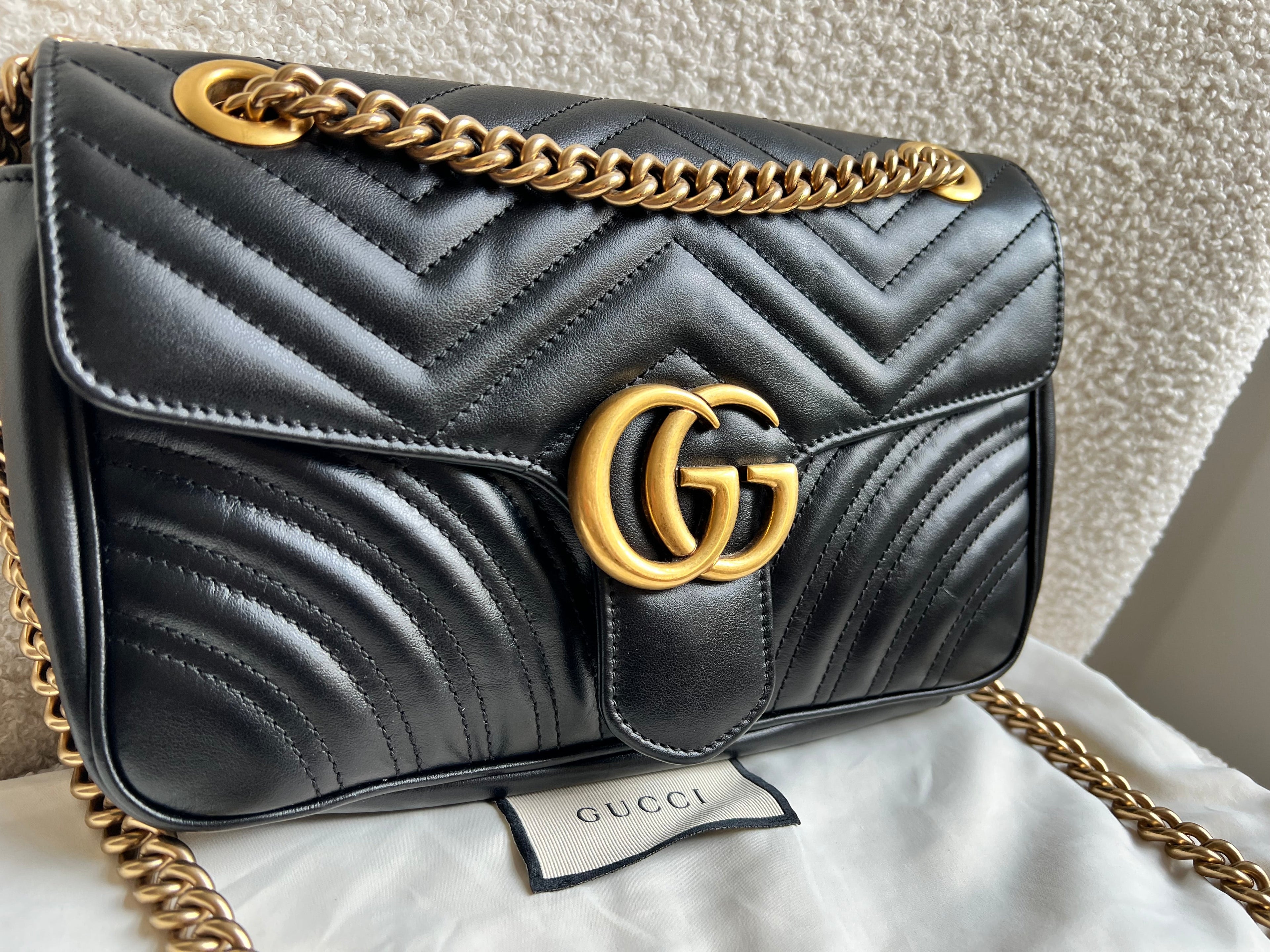Gucci GG Black Marmont Small Shoulder Bag (RRP £2070)