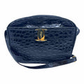 SALVATORE FERRAGAMO Vara Black Crocodile Handbag