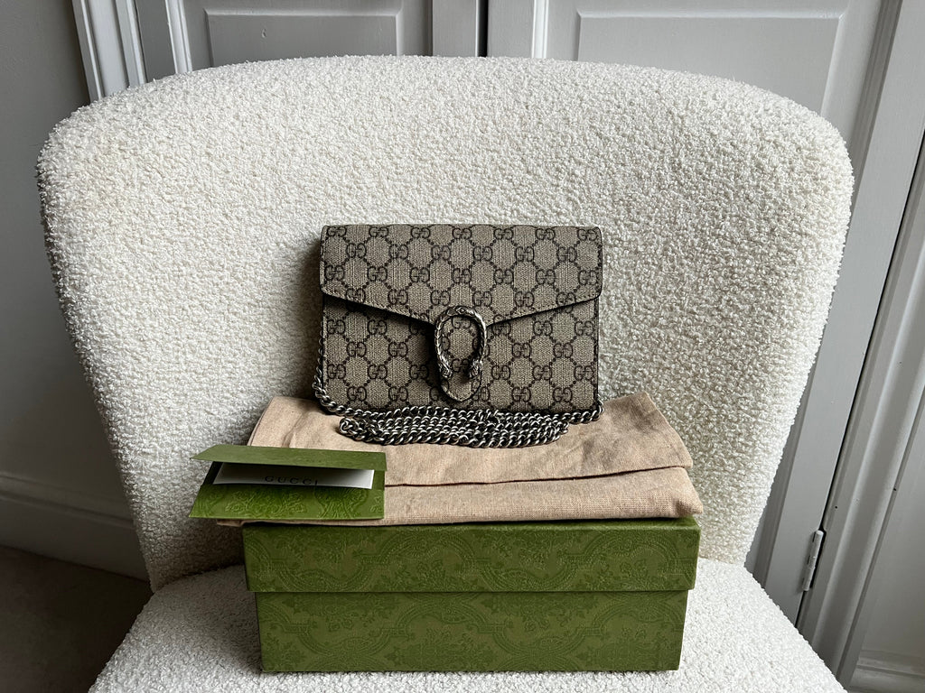 Gucci Dionysus GG Supreme Chain Wallet (RRP £1400)