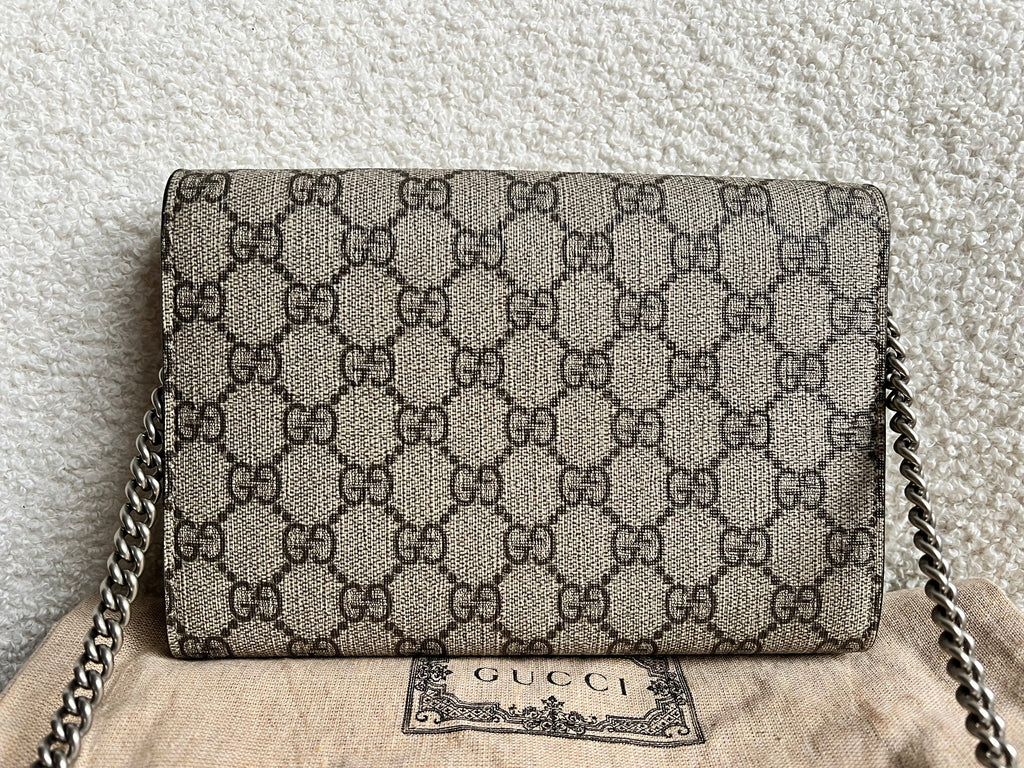 Gucci Dionysus GG Supreme Chain Wallet (RRP £1400)