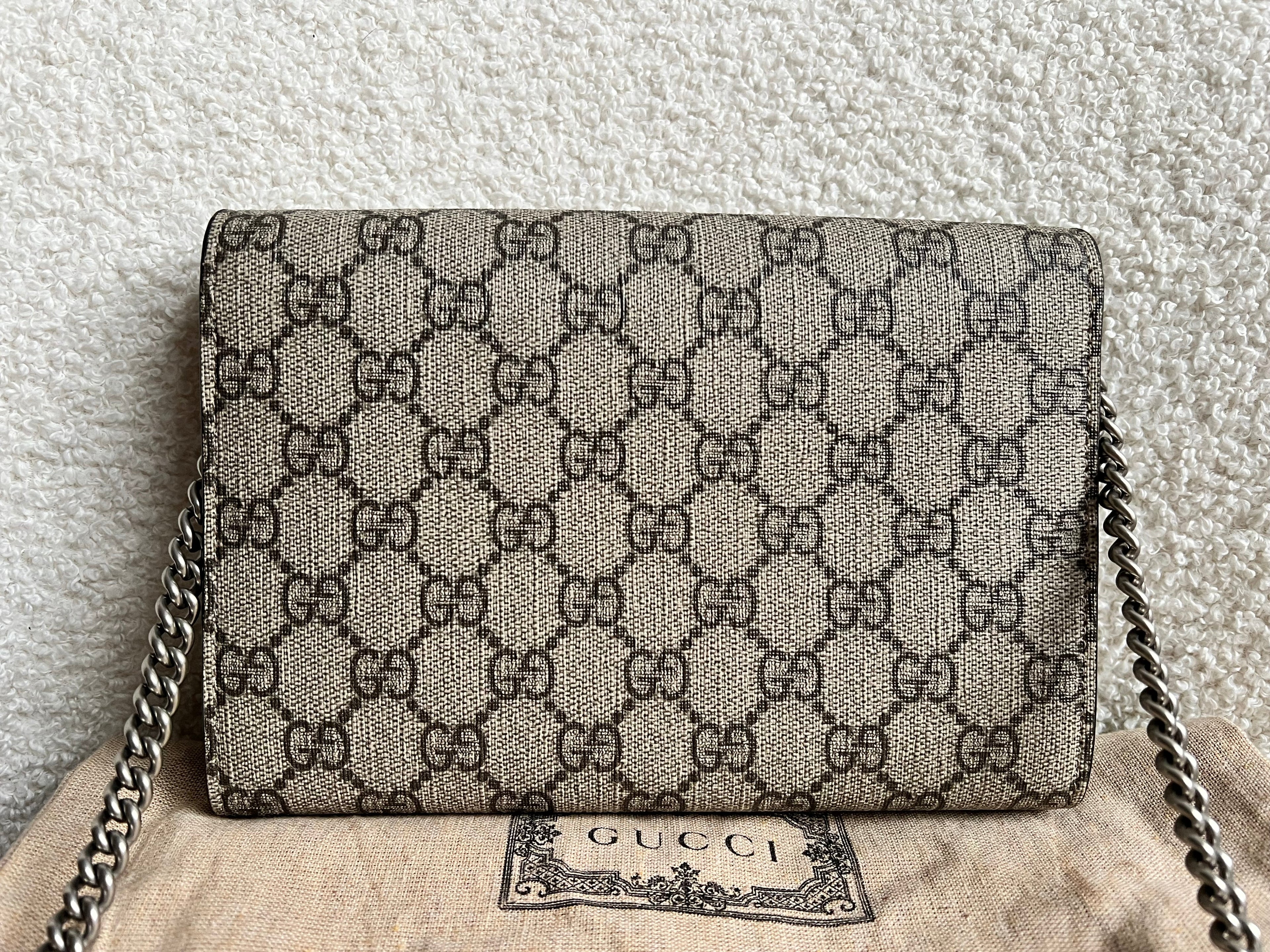 Gucci Dionysus GG Supreme Chain Wallet (RRP £1400)