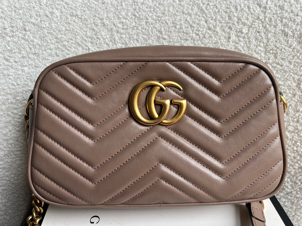 Gucci GG Marmont Dusty Pink Small Shoulder Bag (RRP £1440)