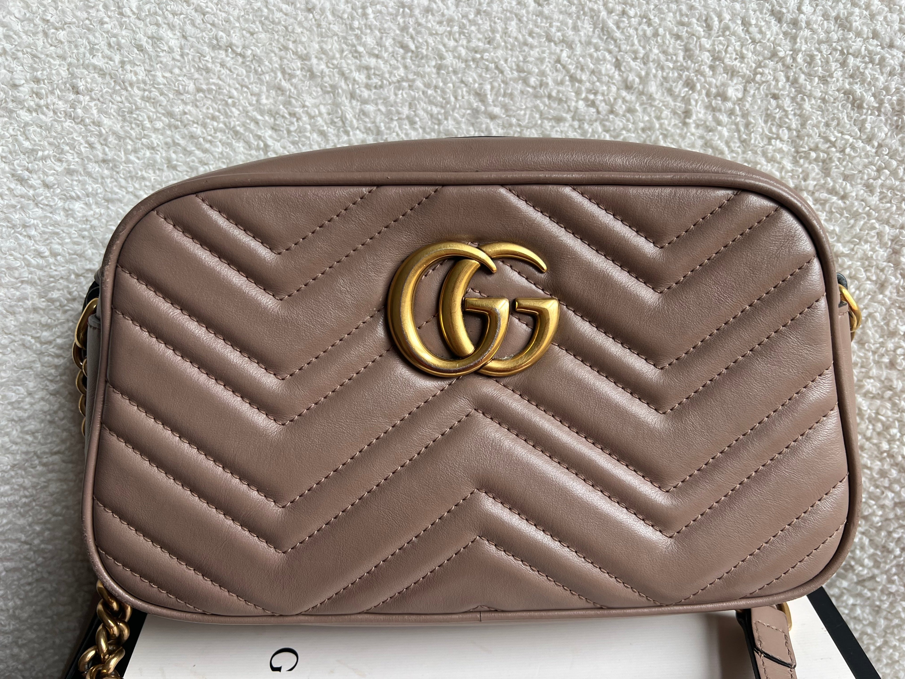 Gucci GG Marmont Dusty Pink Small Shoulder Bag (RRP £1440)