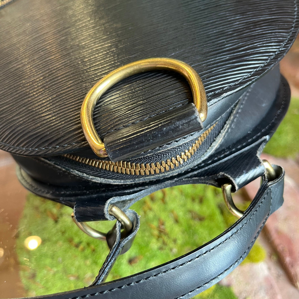 LOUIS VUITTON Mabillon Black Epi Leather Vintage Backpack