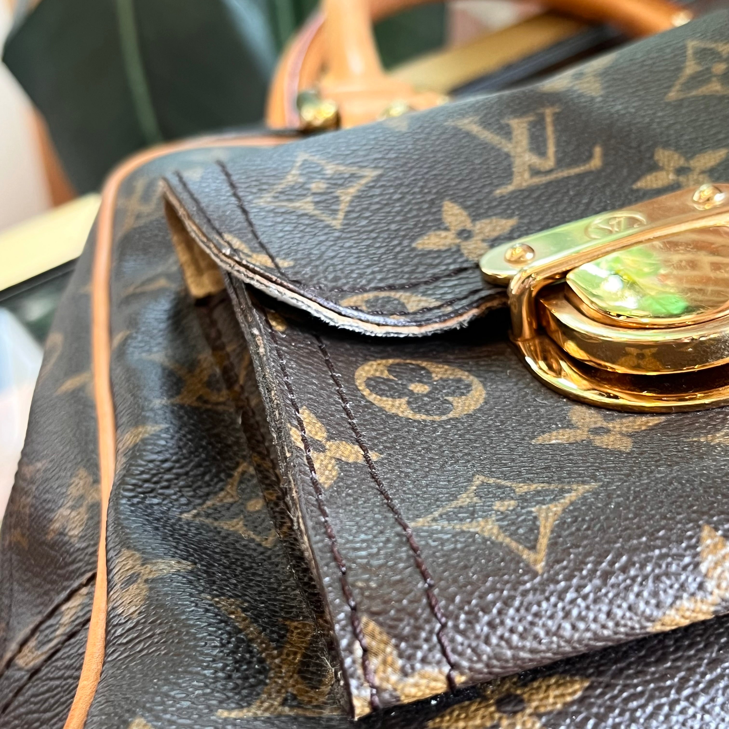 LOUIS VUITTON Manhattan GM Monogram Canvas Satchel Bag