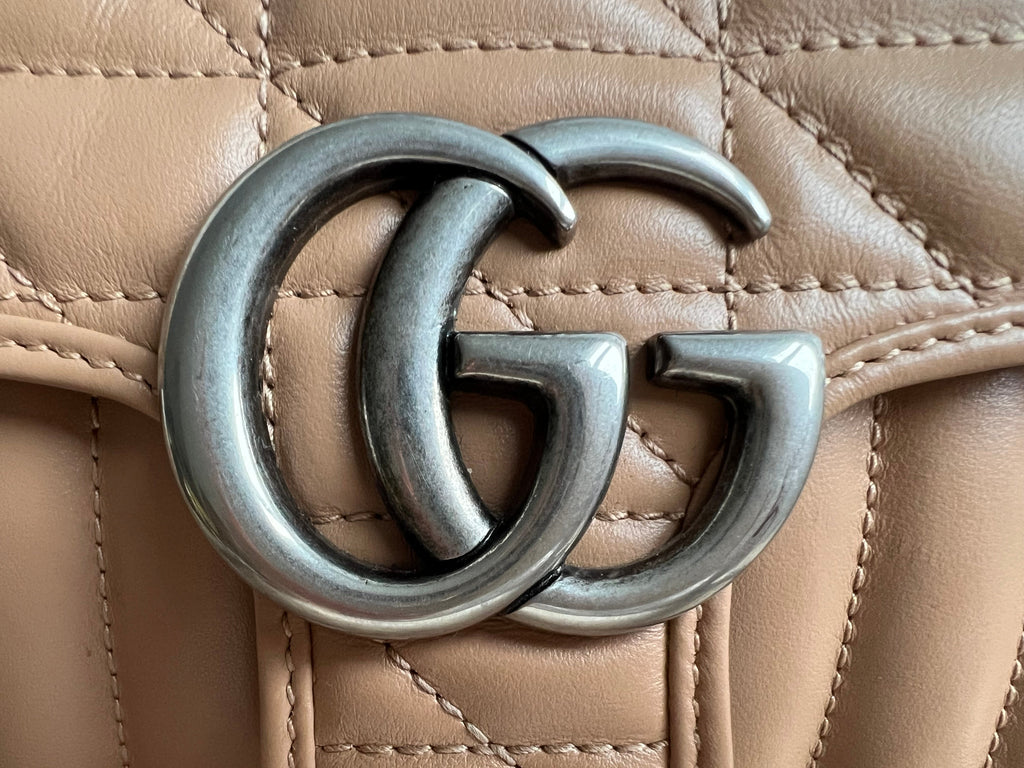 Gucci GG Beige Aria Marmont Mini Shoulder Bag (RRP £1800)