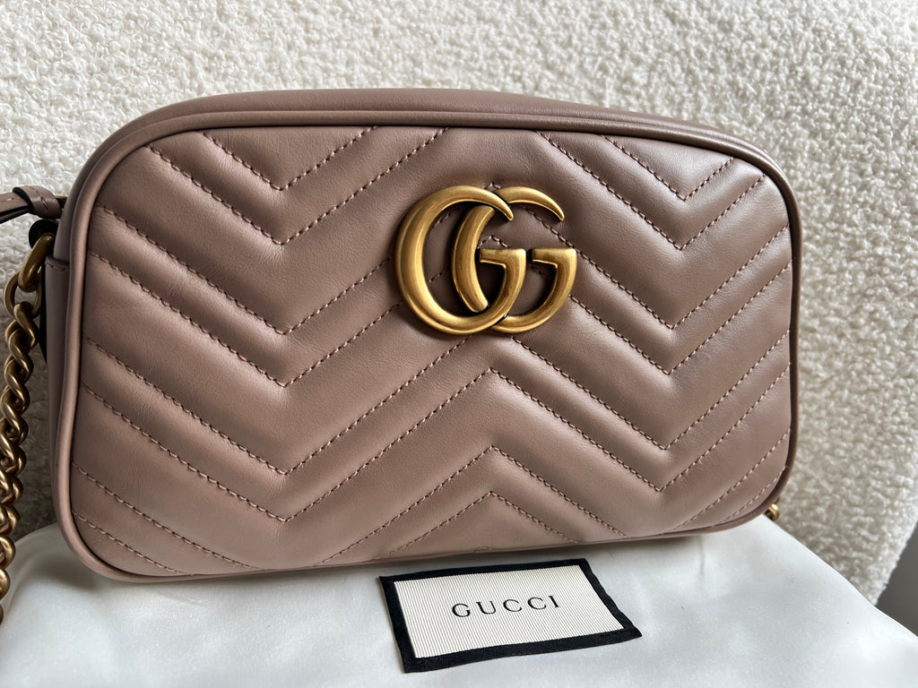 Gucci GG Marmont Dusty Pink Small Shoulder Bag (RRP £1440)