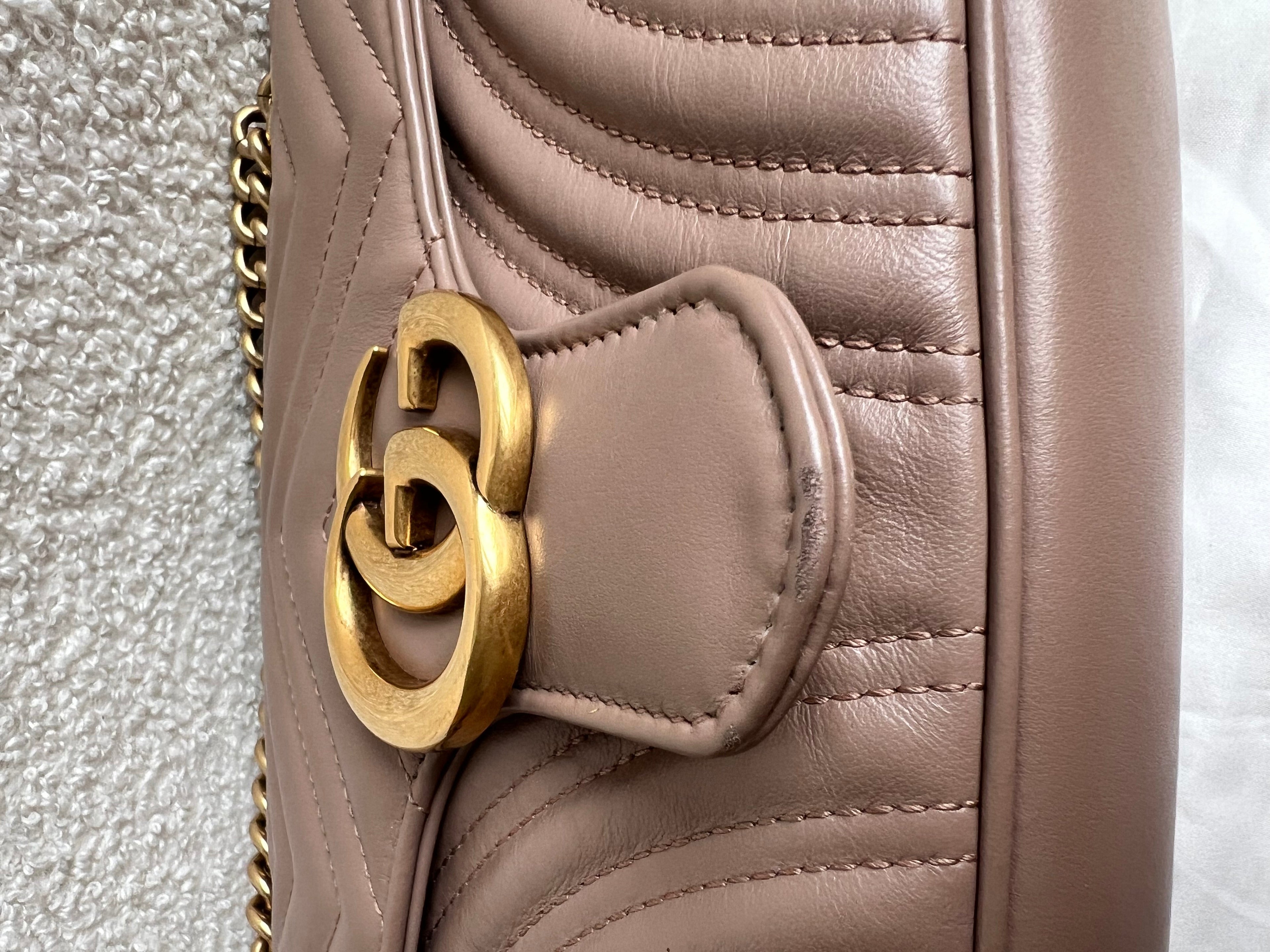 Gucci GG Dusty Pink Marmont Small Shoulder Bag (RRP £2070)