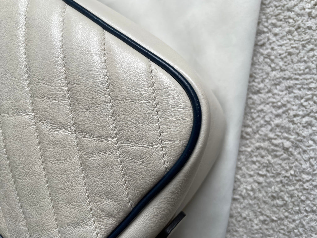 Gucci Torchon GG White Marmont Small Shoulder Bag