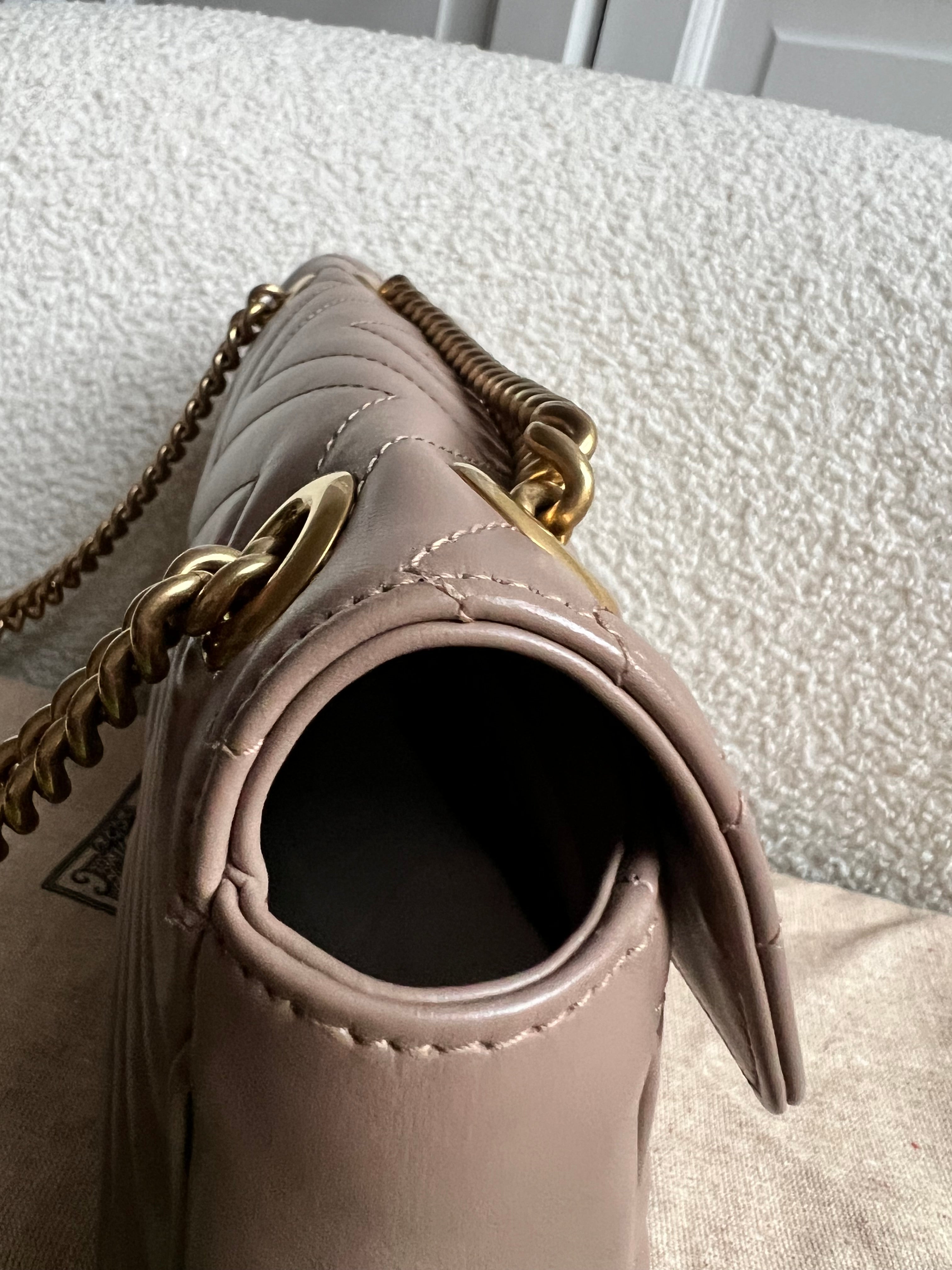 Gucci GG Dusty Pink Marmont Small Shoulder Bag (RRP £2070)
