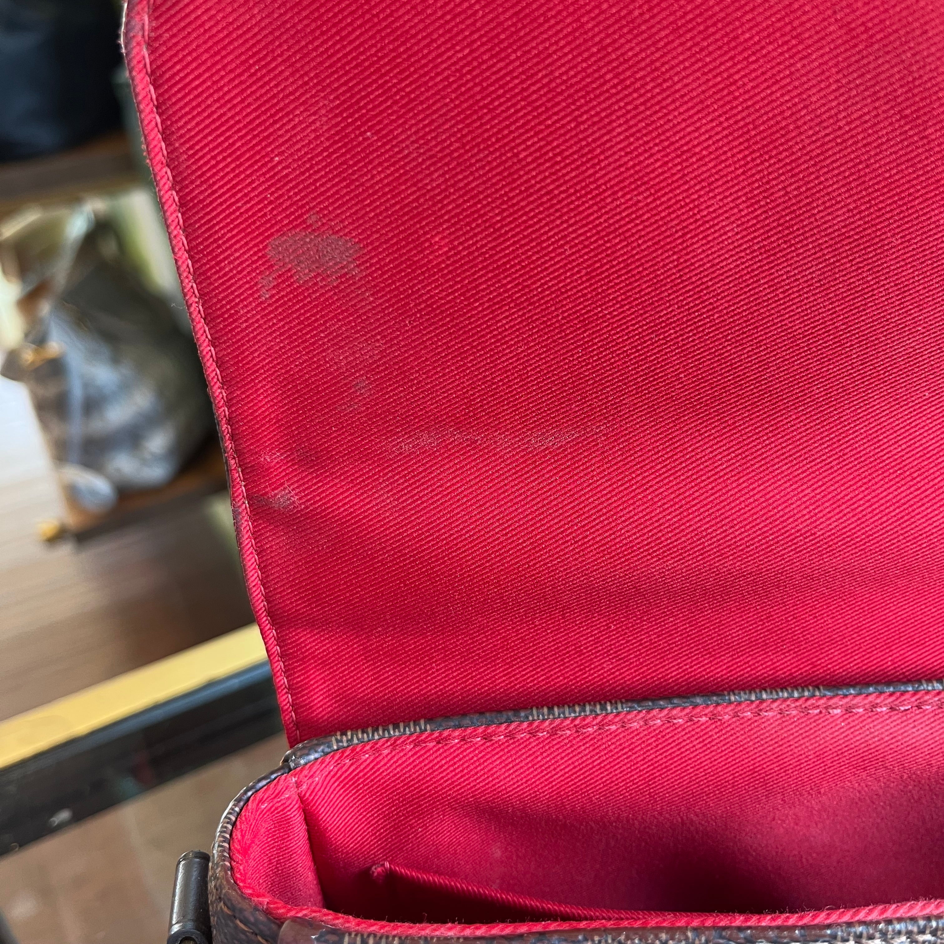 LOUIS VUITTON Croisette Brown Damier Ebene Top Handle Bag