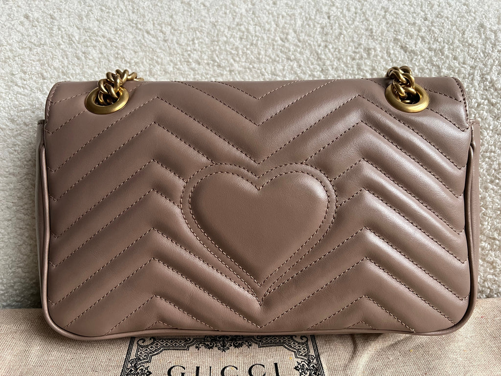 Gucci GG Dusty Pink Marmont Small Shoulder Bag (RRP £2070)