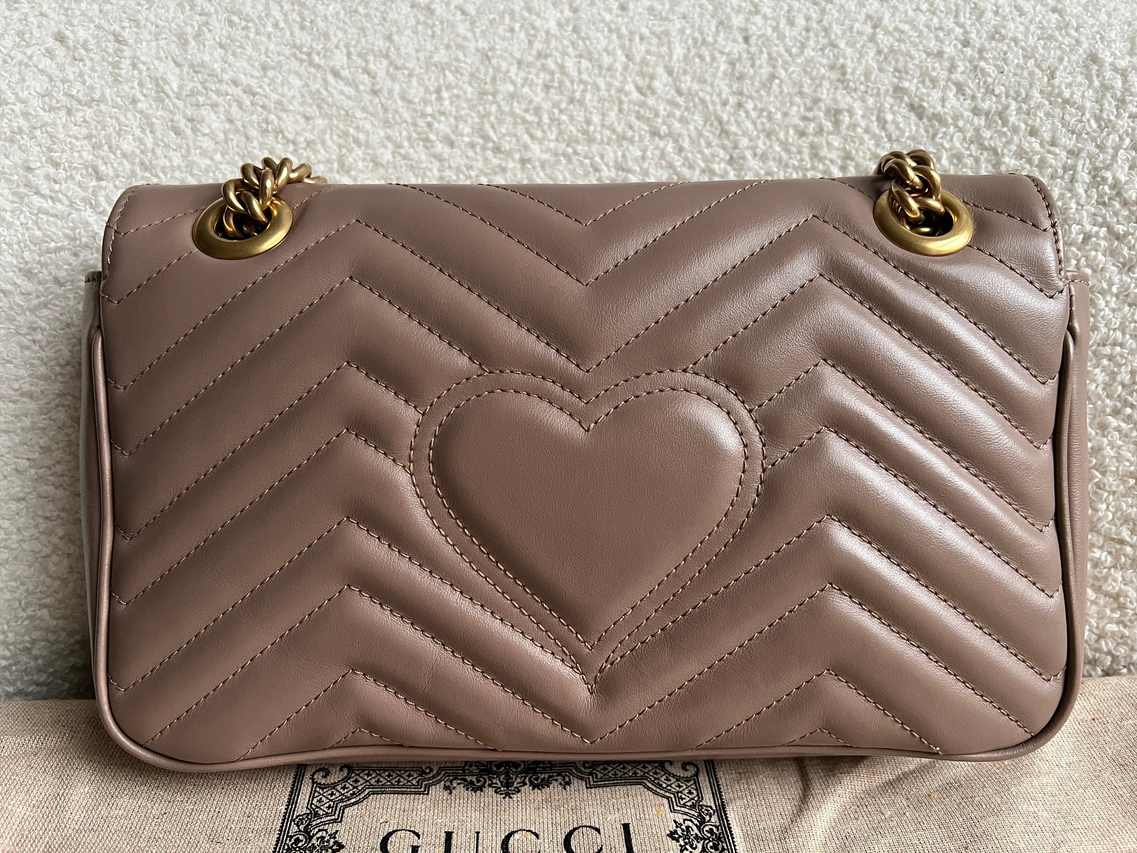 Gucci GG Dusty Pink Marmont Small Shoulder Bag (RRP £2070)