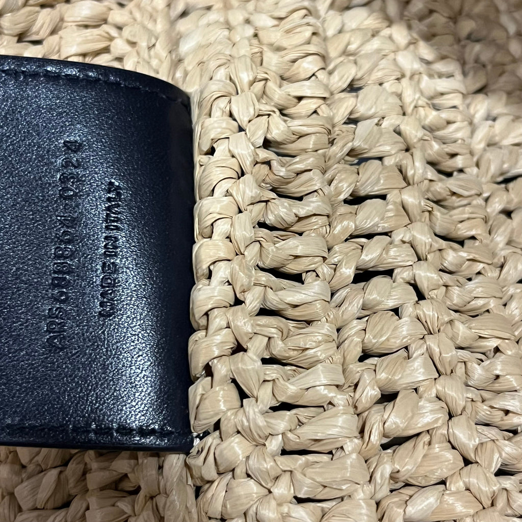 SAINT LAURENT Rive Gauche Natural Raffia Tote Bag