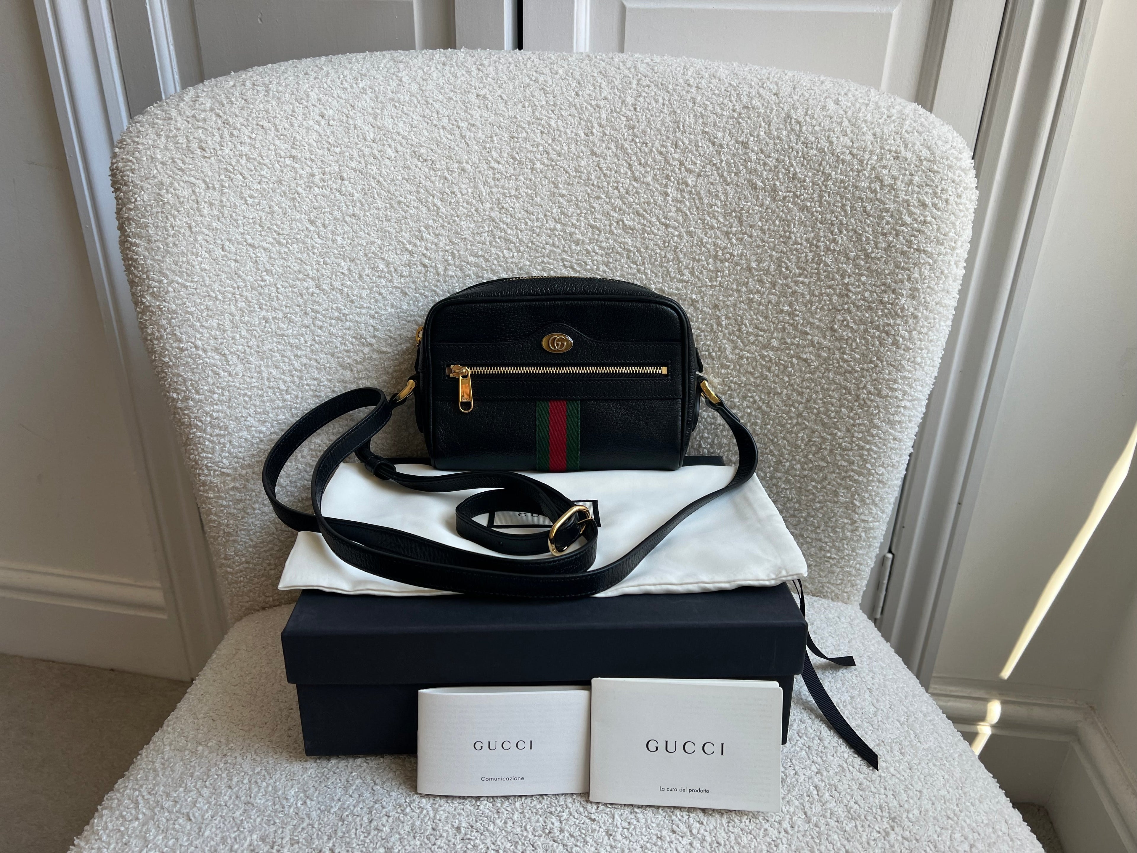 Gucci GG Black Ophidia Mini Shoulder Bag