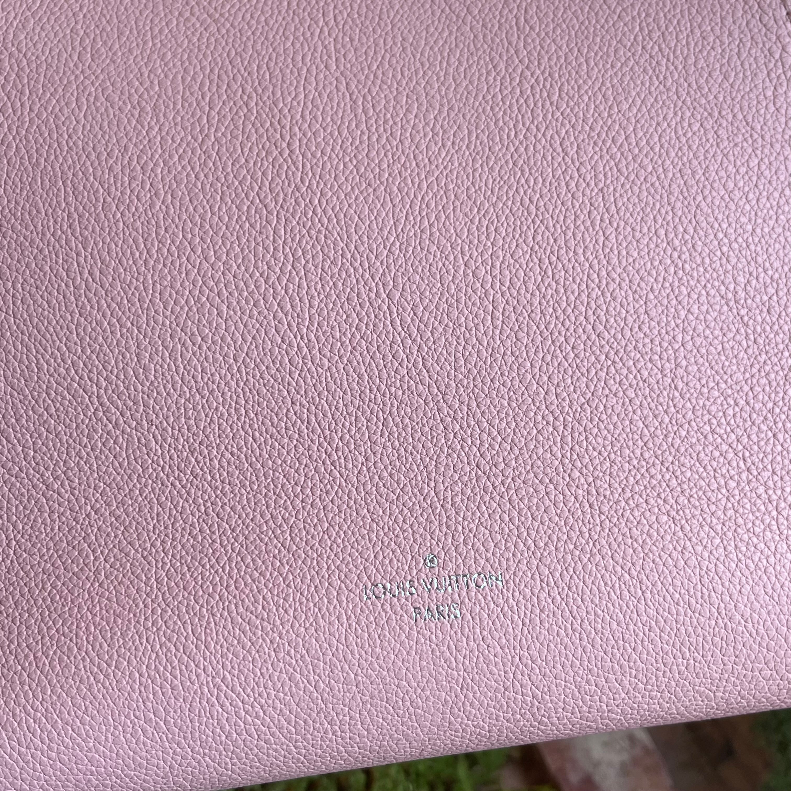 LOUIS VUITTON LockMe Cabas Pink Perforated Leather Monogram Flower Tote Bag