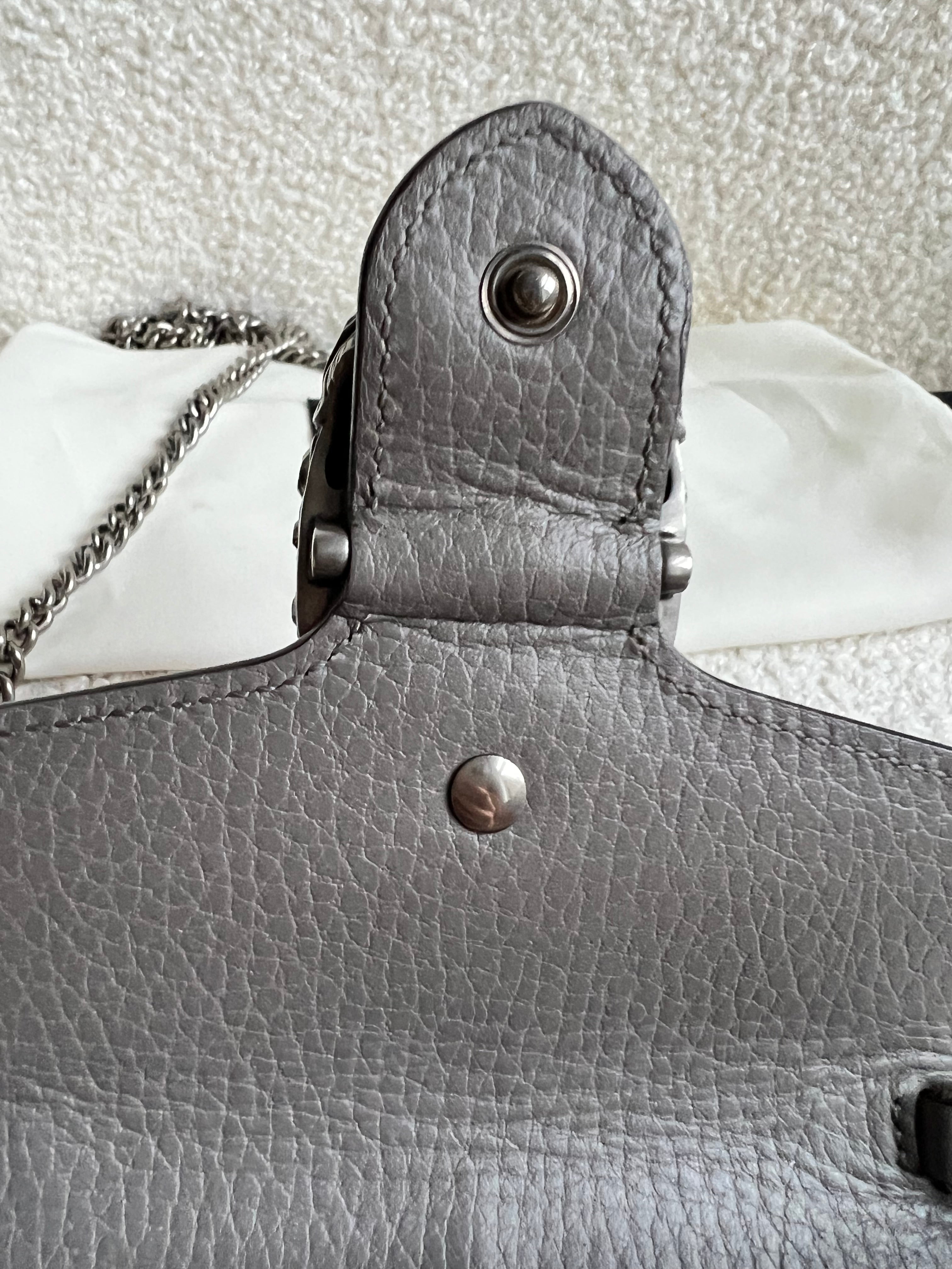 Gucci Dionysus GG Grey Super Mini Shoulder Bag (RRP £985)