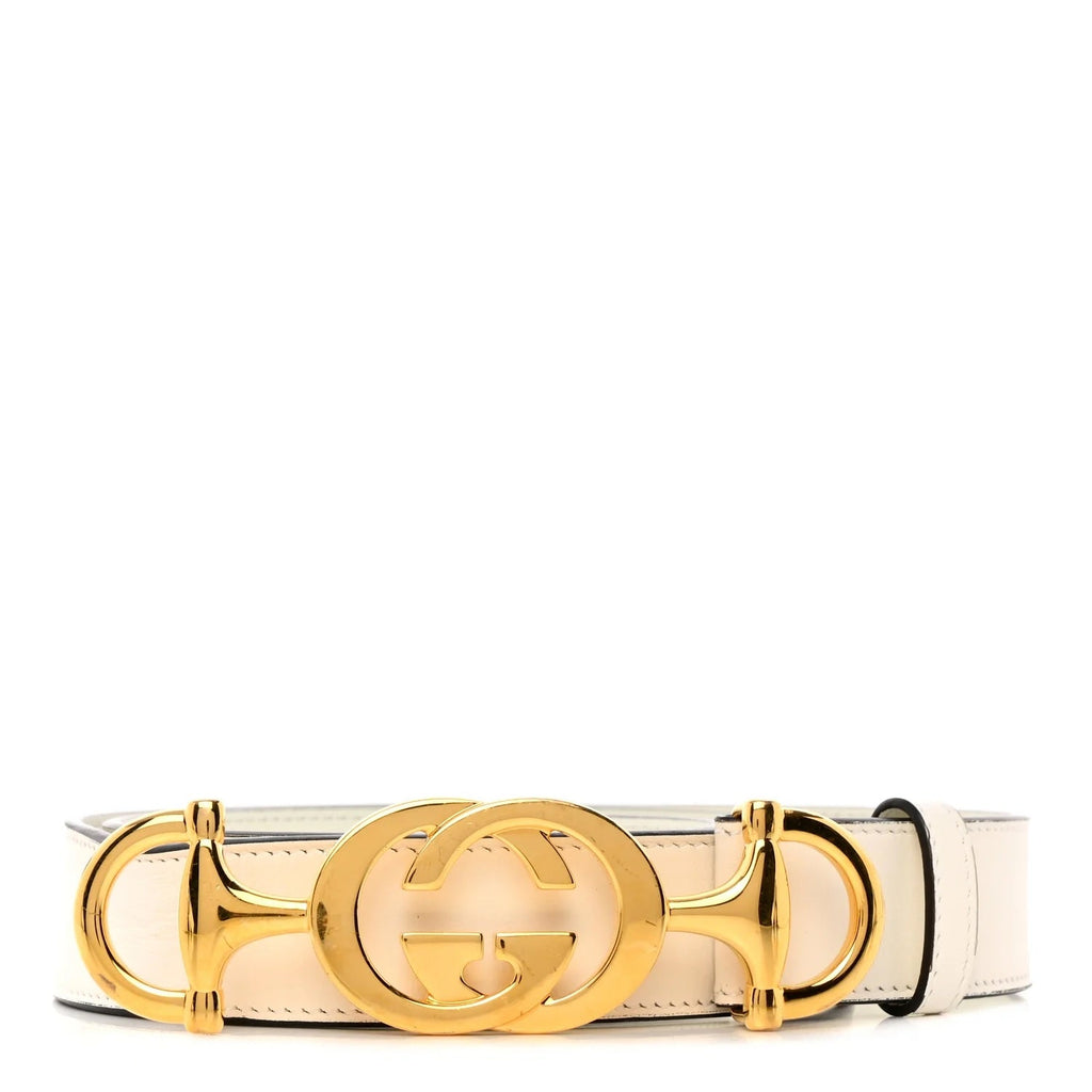 GUCCI TRAPUNTATA ZUMI 30MM CALFSKIN LEATHER BELT