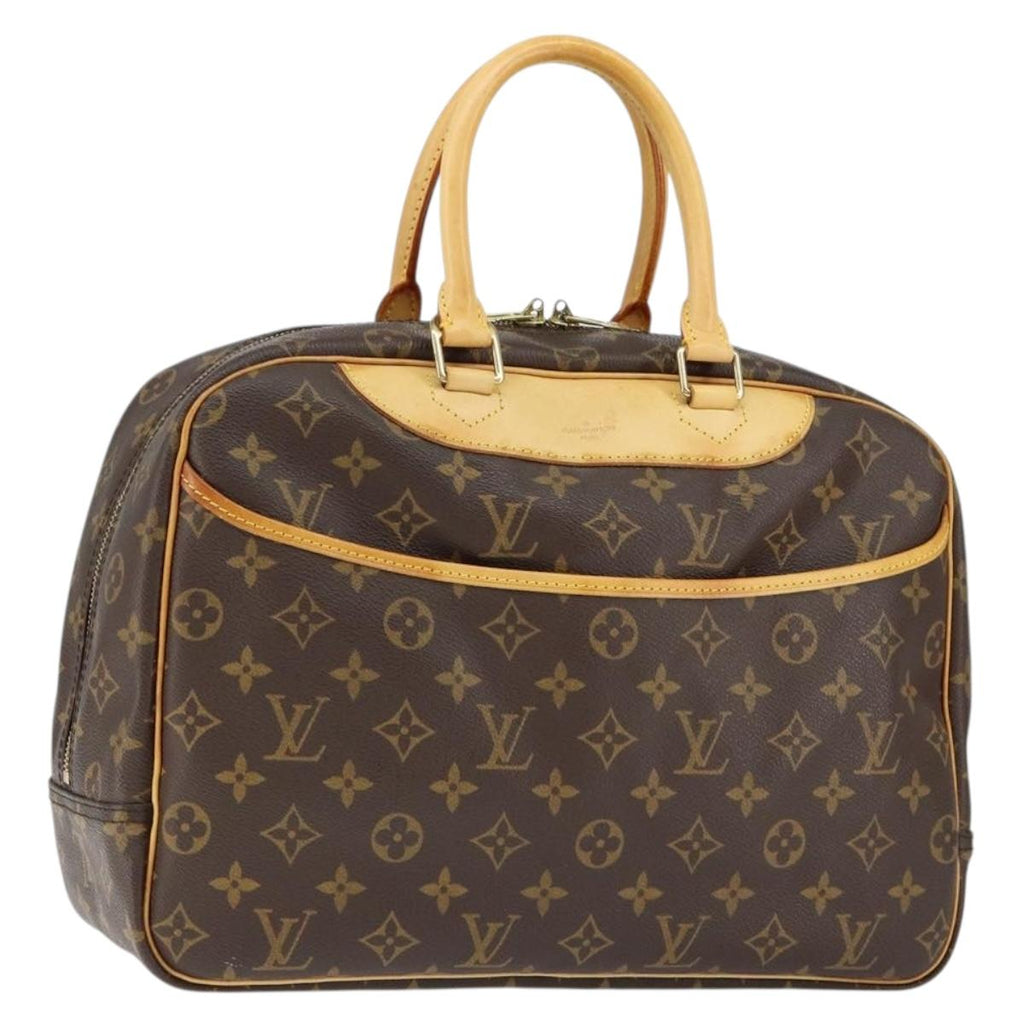 Louis Vuitton Deauville Handbag Monogram Canvas Brown Canvas Handbag (Pre-Owned)