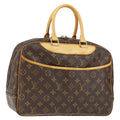 Louis Vuitton Deauville Handbag Monogram Canvas Brown Canvas Handbag (Pre-Owned)