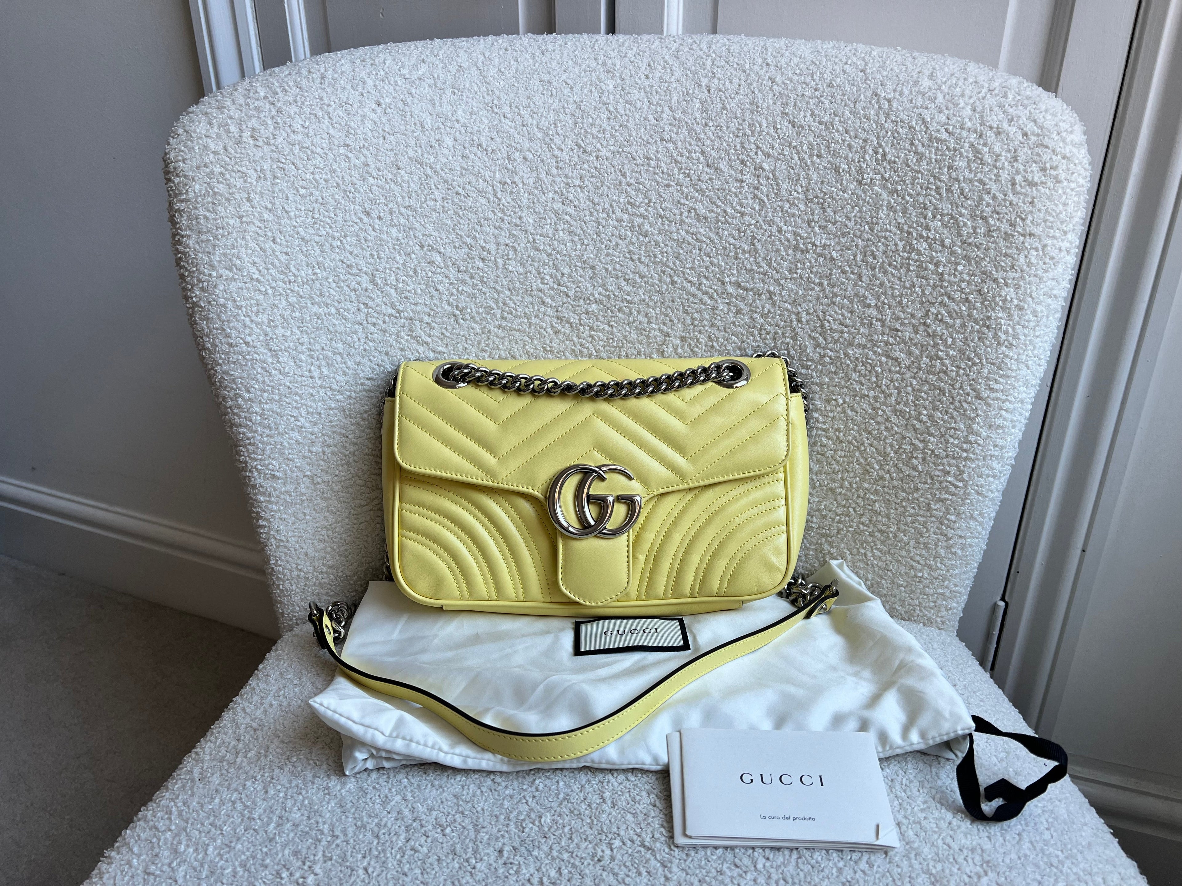 Gucci GG Yellow Marmont Small Shoulder Bag (RRP £2070)