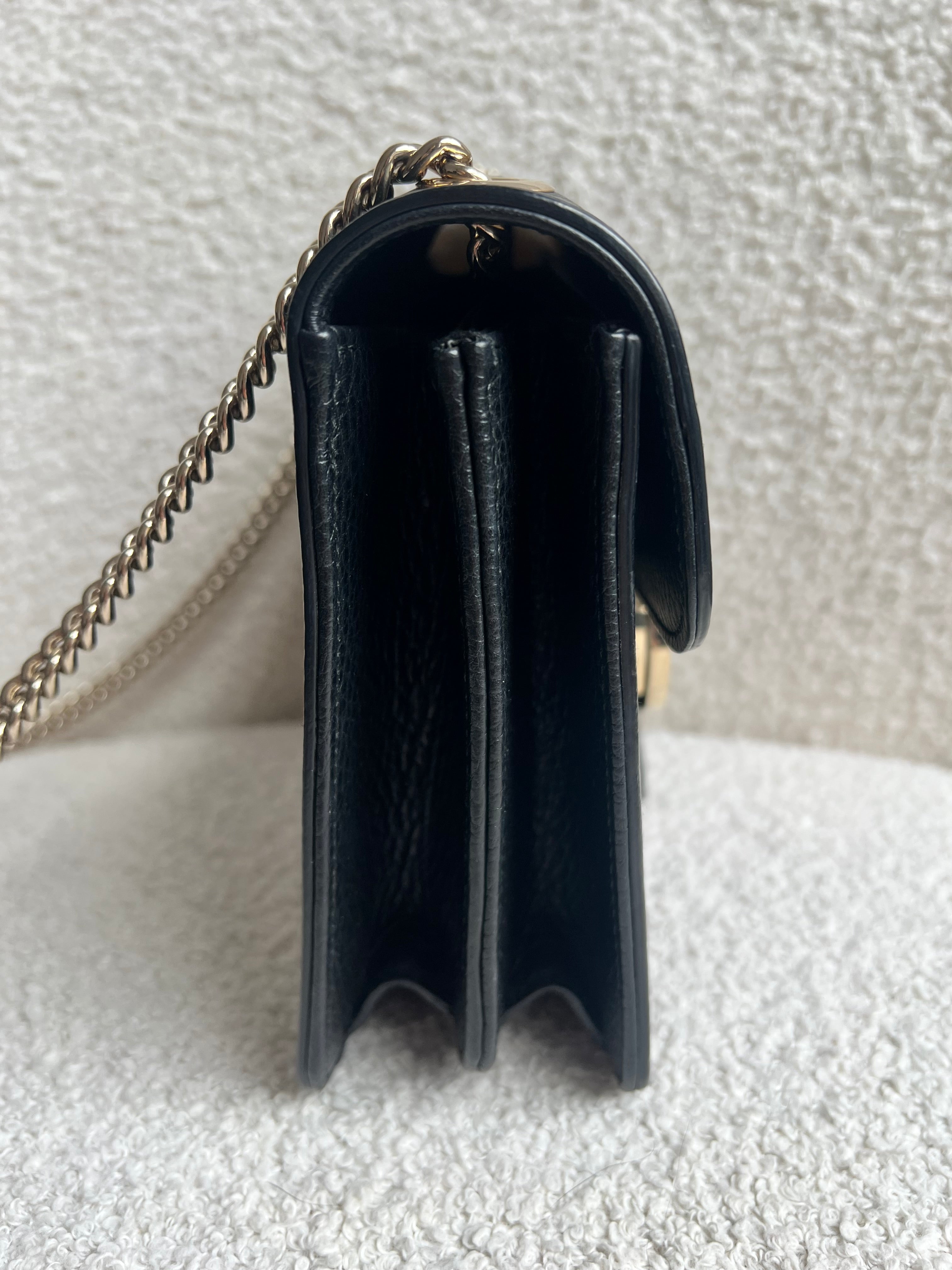 Gucci Interlocking GG Black Small Shoulder Bag