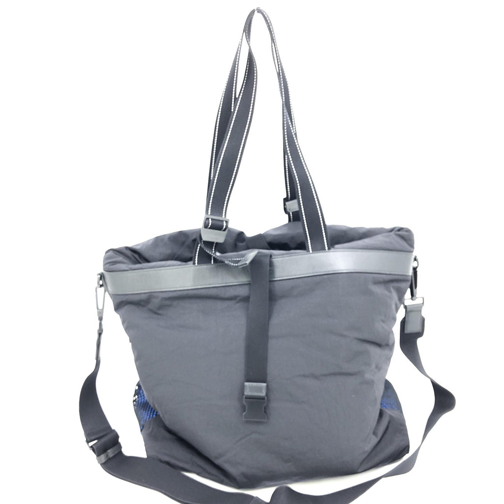 Bottega Veneta Black And Blue Nylon Convertible Women's Tote (Pre-Owned)