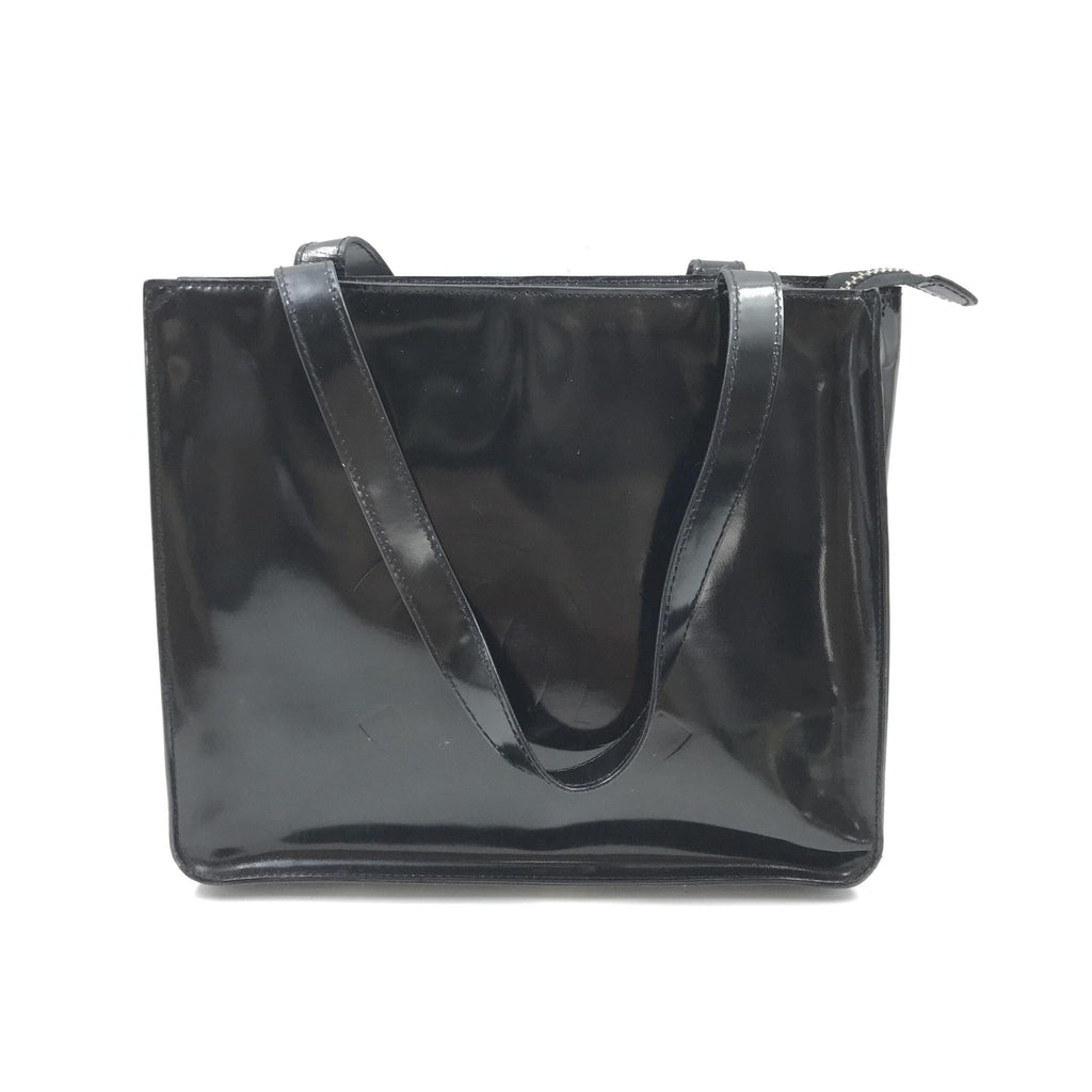 Chanel Black Patent Leather Women's Tote (Pre-Owned)