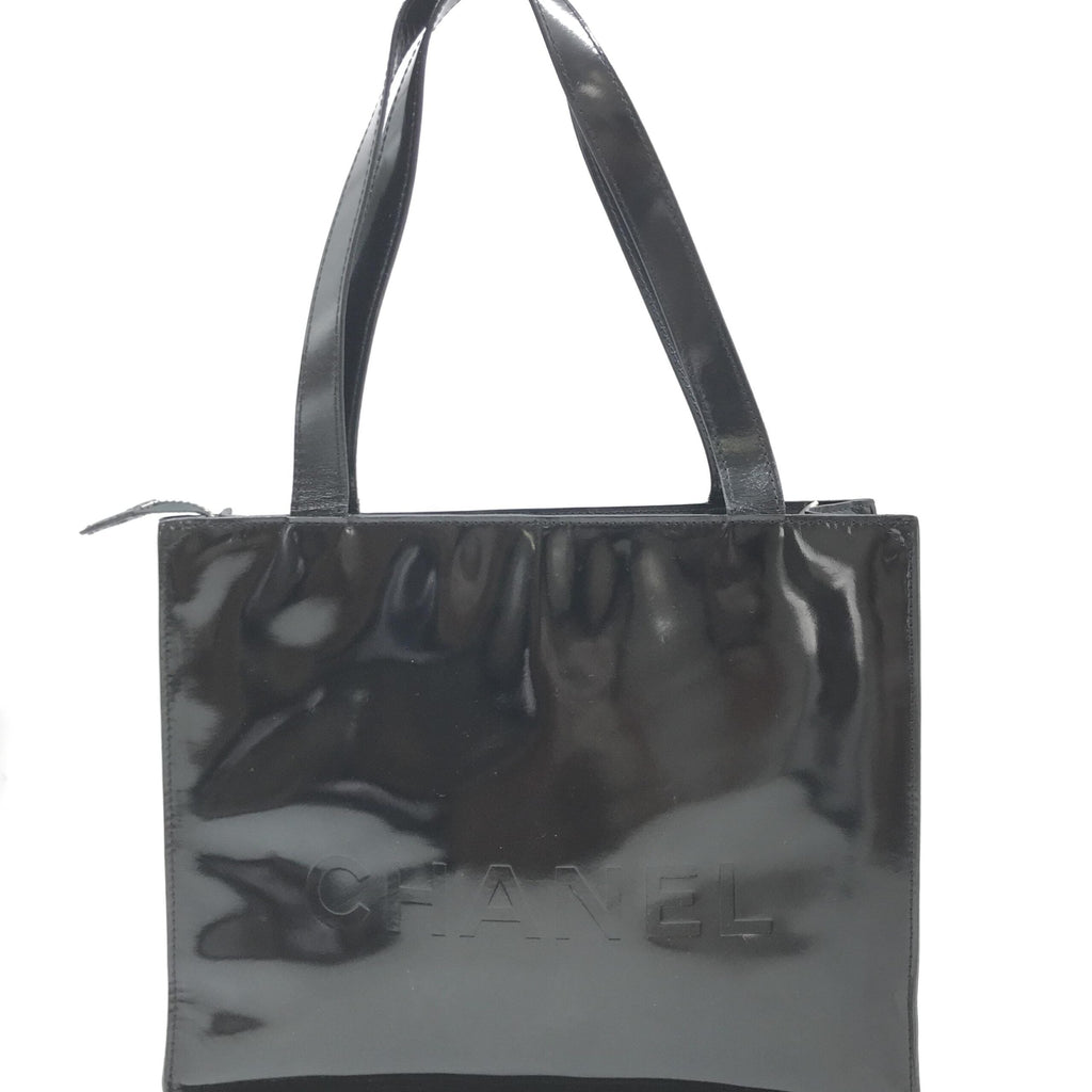 Chanel Black Patent Leather Women's Tote (Pre-Owned)