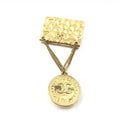Chanel Gold Plated Bag Motif Women's Brooch (Pre-Owned)