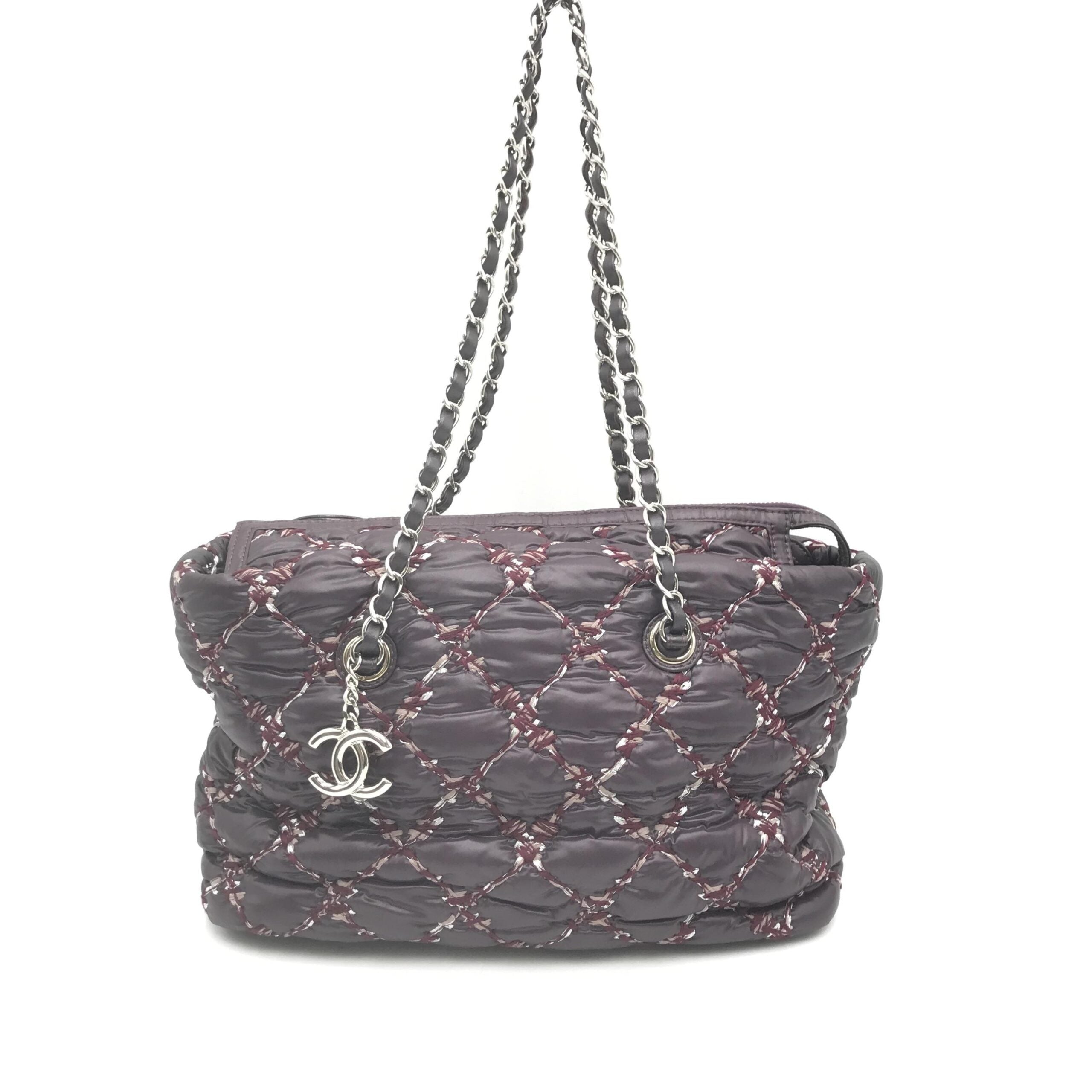 Chanel Paris-Byzance Chain Shoulder Bag Purple Women's Nylon (Pre-Owned)