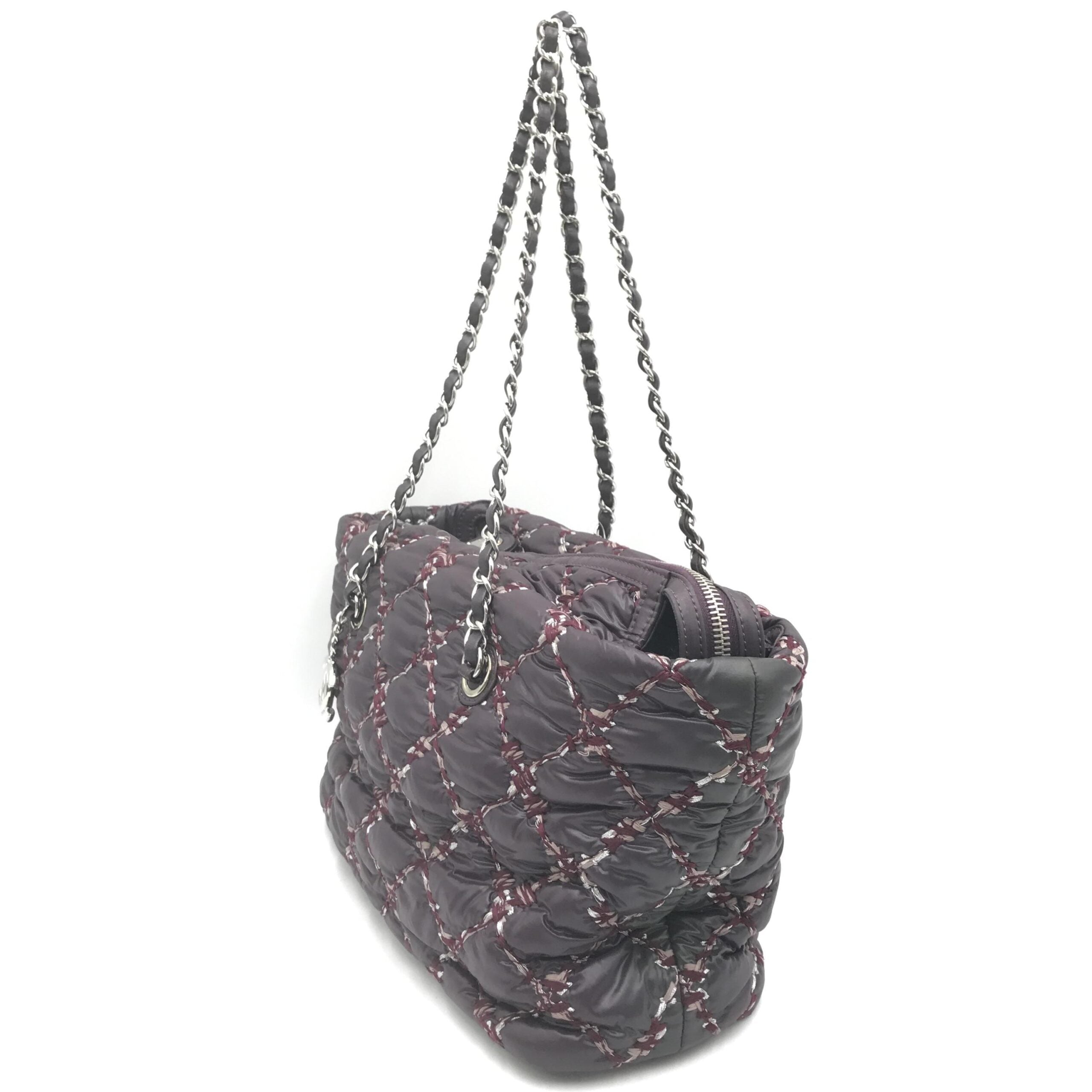 Chanel Paris-Byzance Chain Shoulder Bag Purple Women's Nylon (Pre-Owned)
